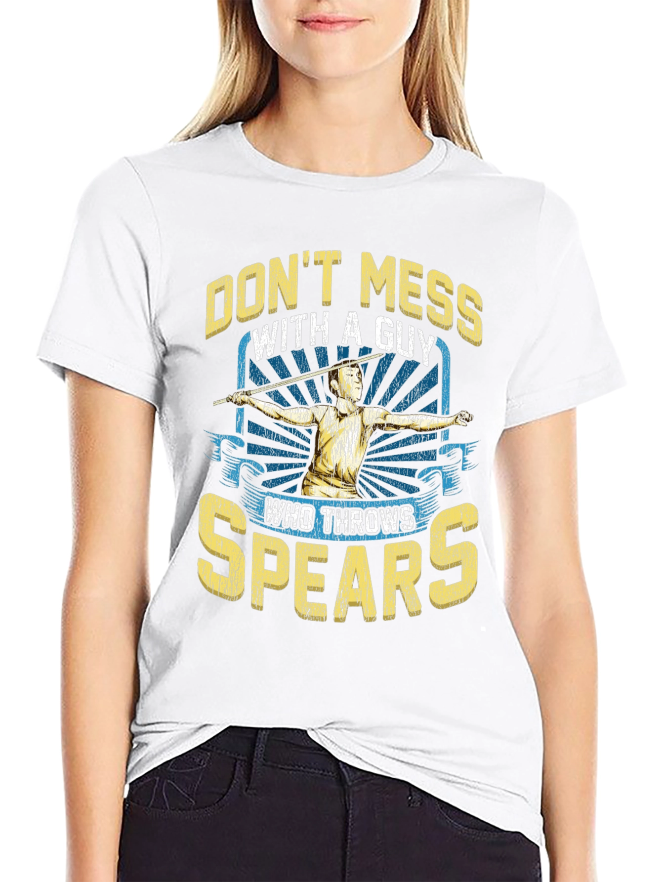 Dont Mess With A Guy Who Throws Spears T-Shirt