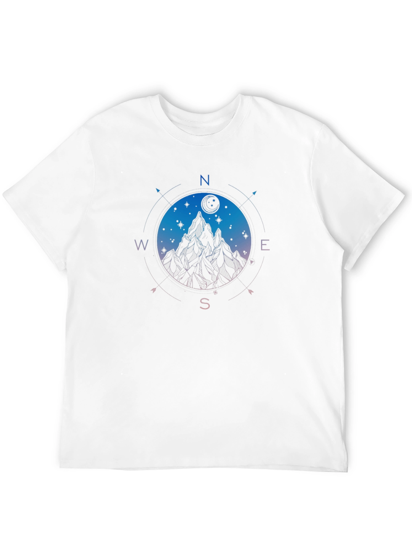 Mountain Compass Graphic Black T-Shirt