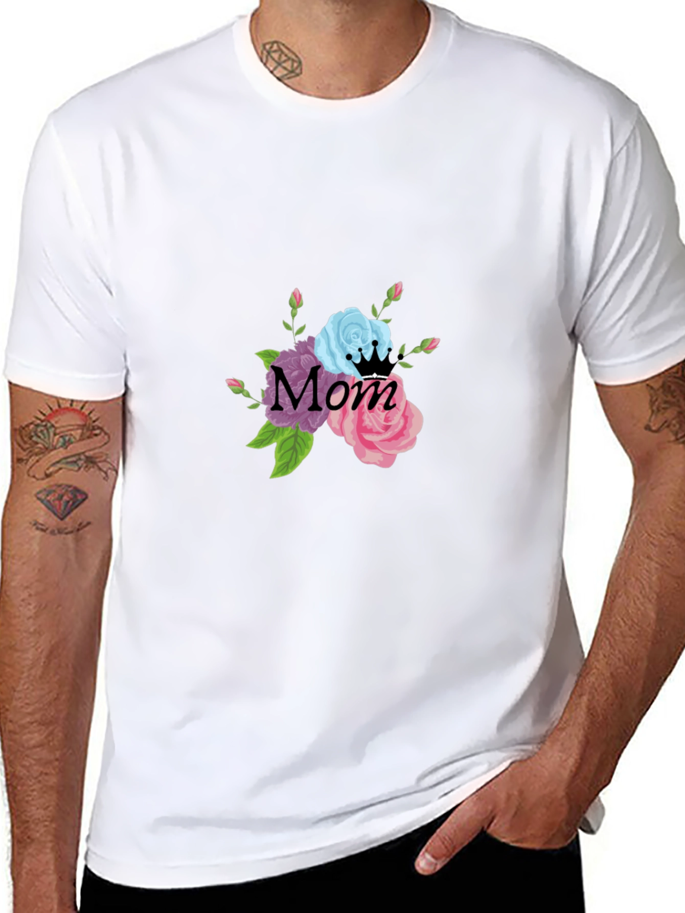 Floral Mom T-Shirt - Stylish and Comfortable