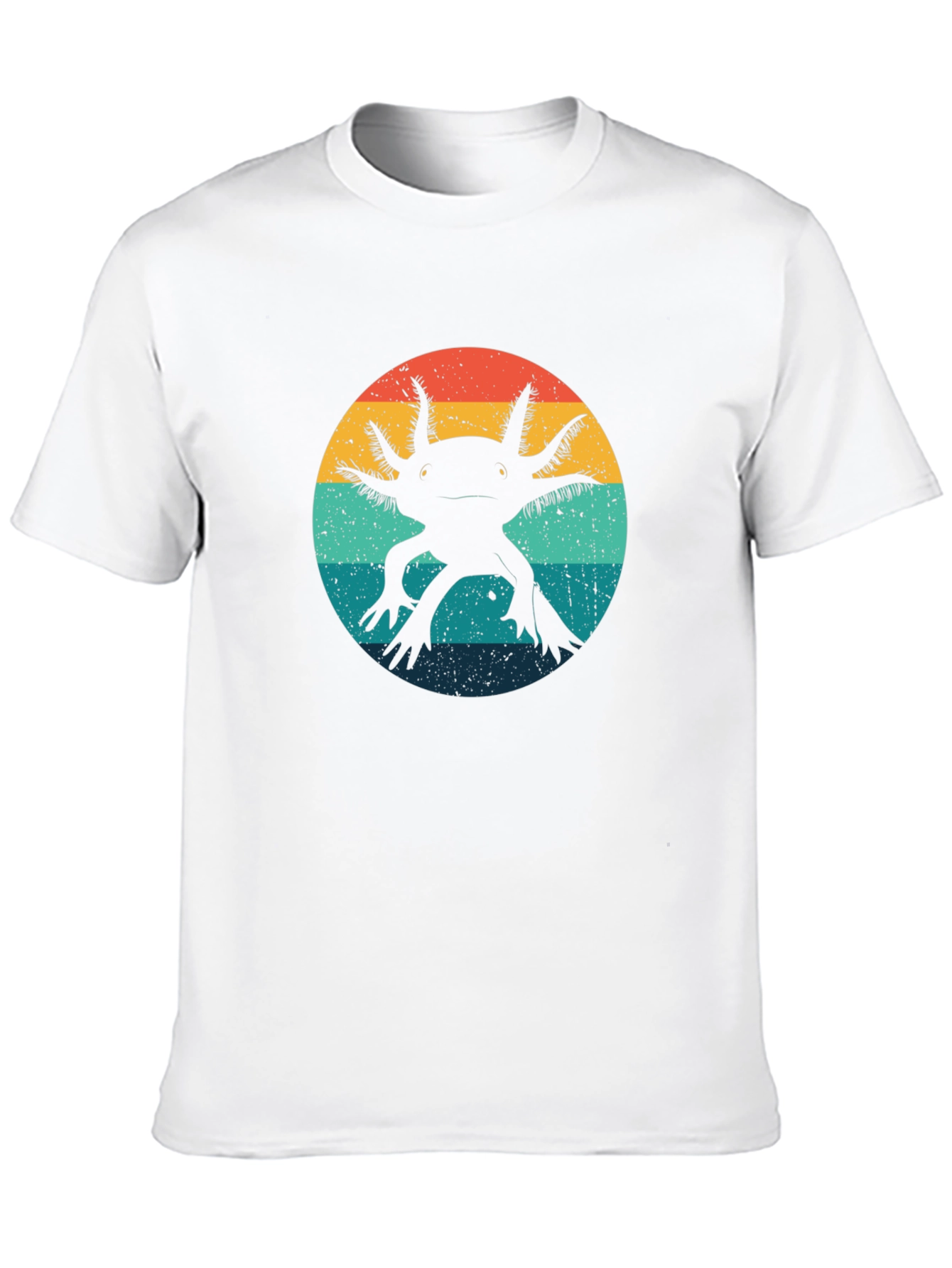 Retro Axolotl Graphic Tee - Black