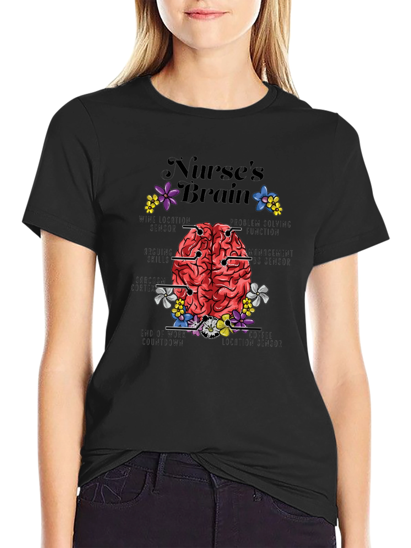 Nurses Brain T-Shirt - Funny Anatomy Tee