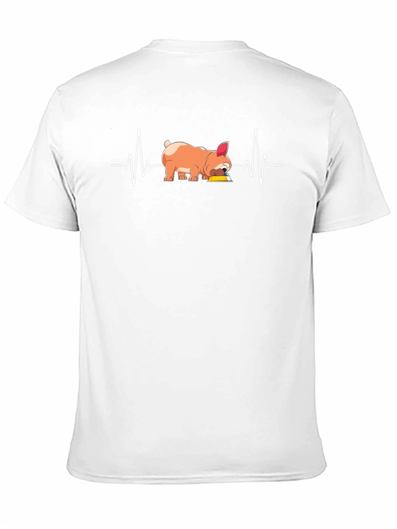 Dog Lover Graphic Tee - French Bulldog Heartbeat