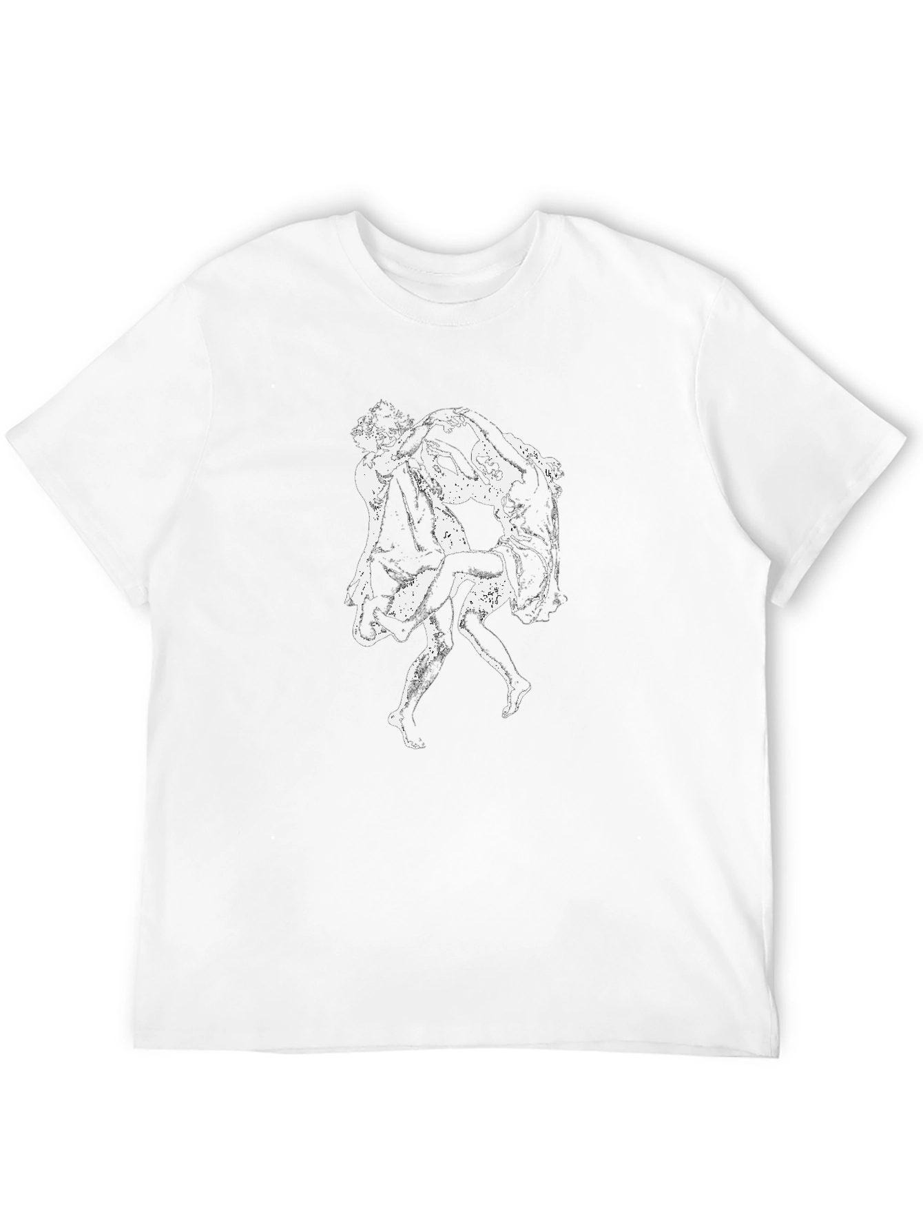 Dancing Couple Graphic Print Black T-Shirt