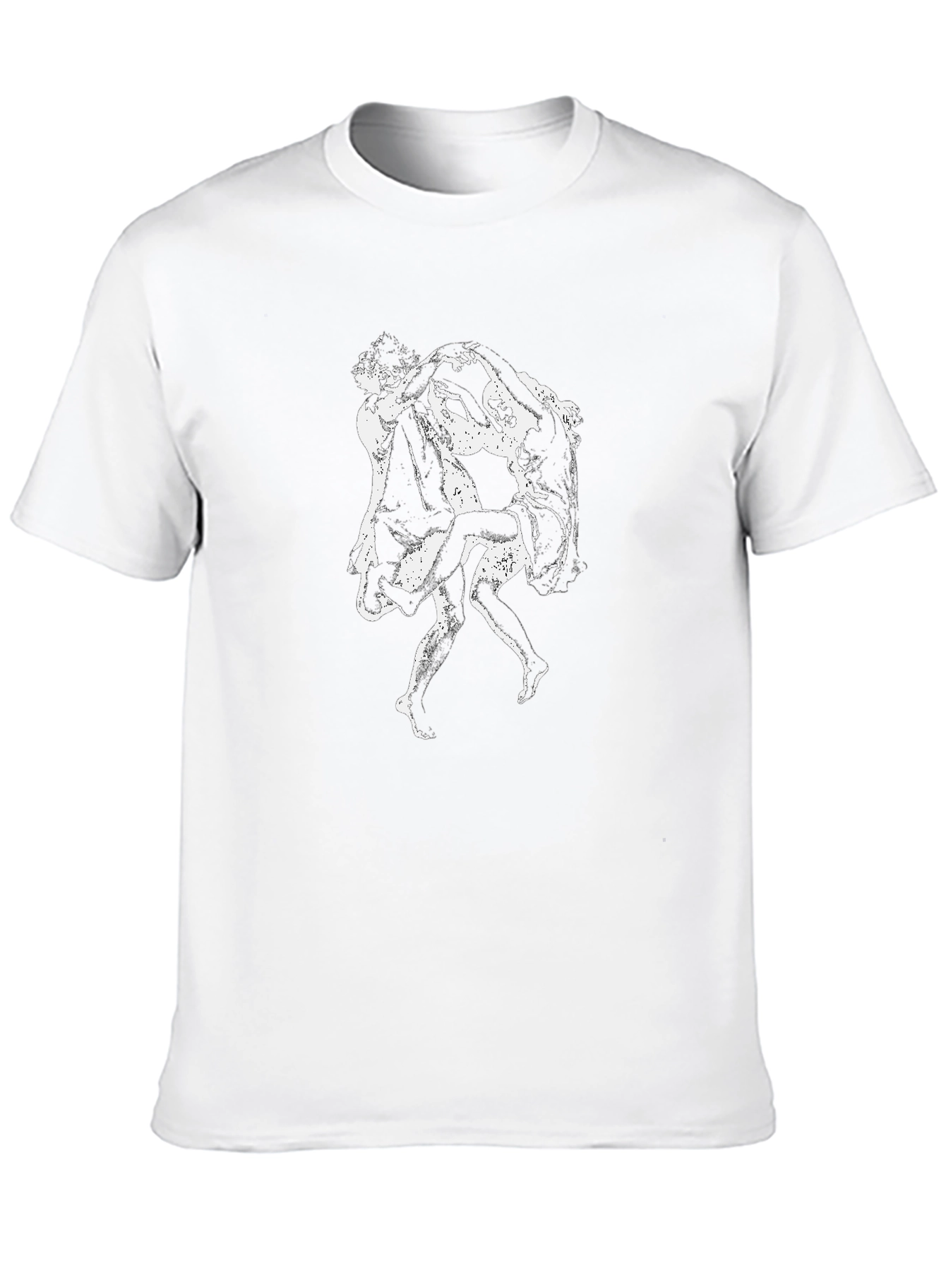 Dancing Couple Graphic Print Black T-Shirt