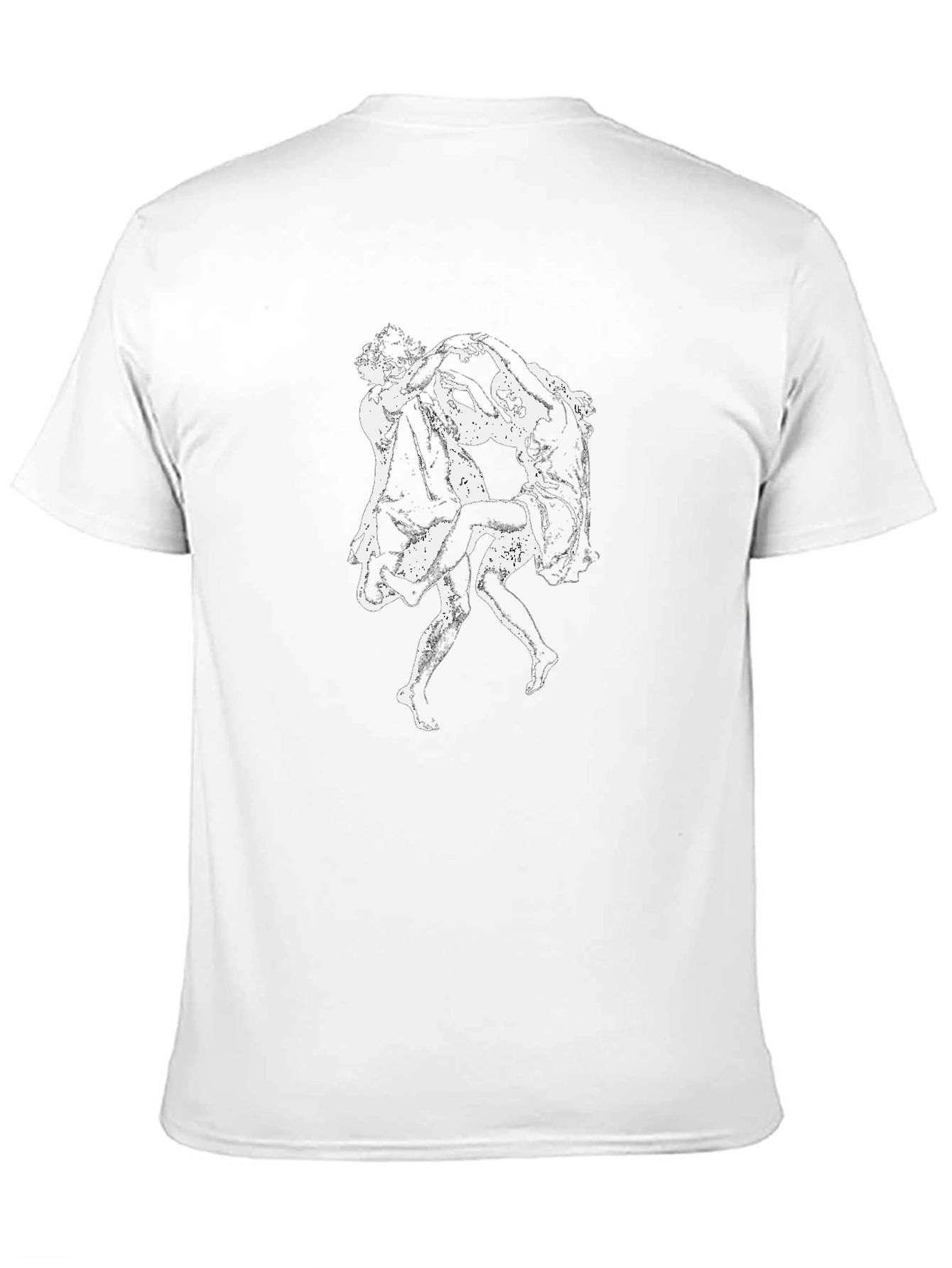 Dancing Couple Graphic Print Black T-Shirt