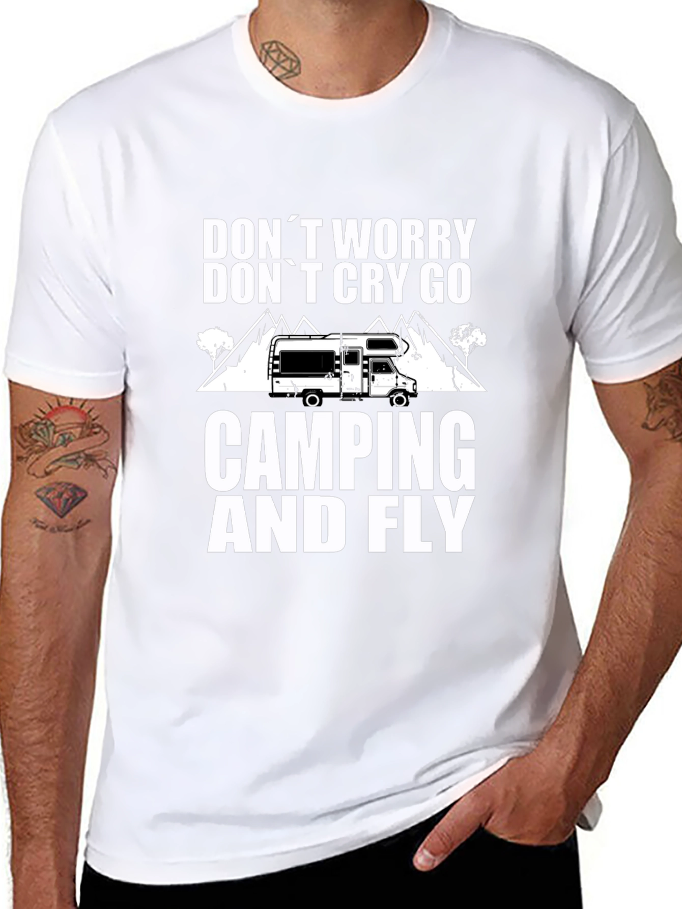 Camping & Fly T-Shirt: Worry-Free Outdoor Adventure