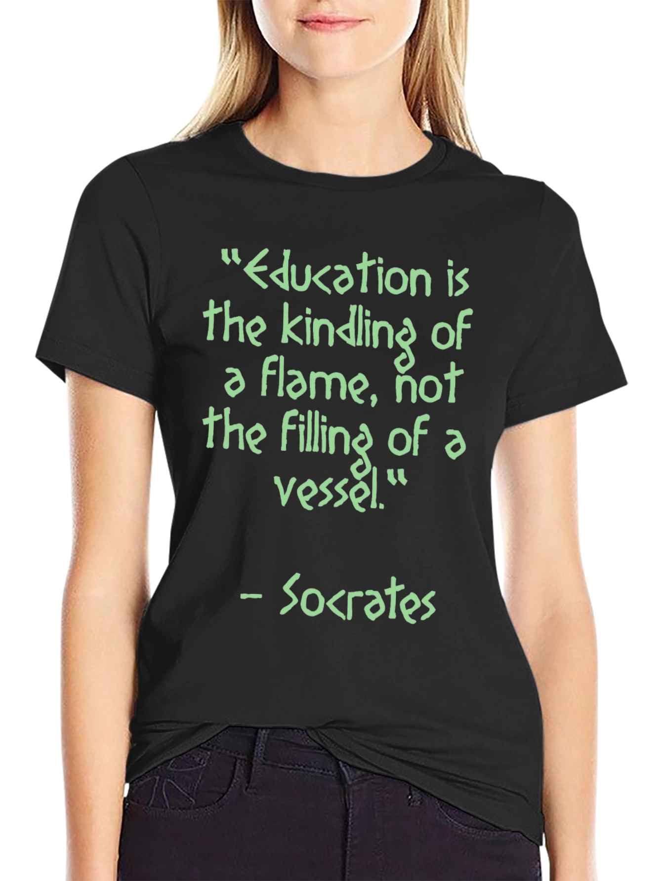 Education is Kindling T-Shirt - Socrates Quote