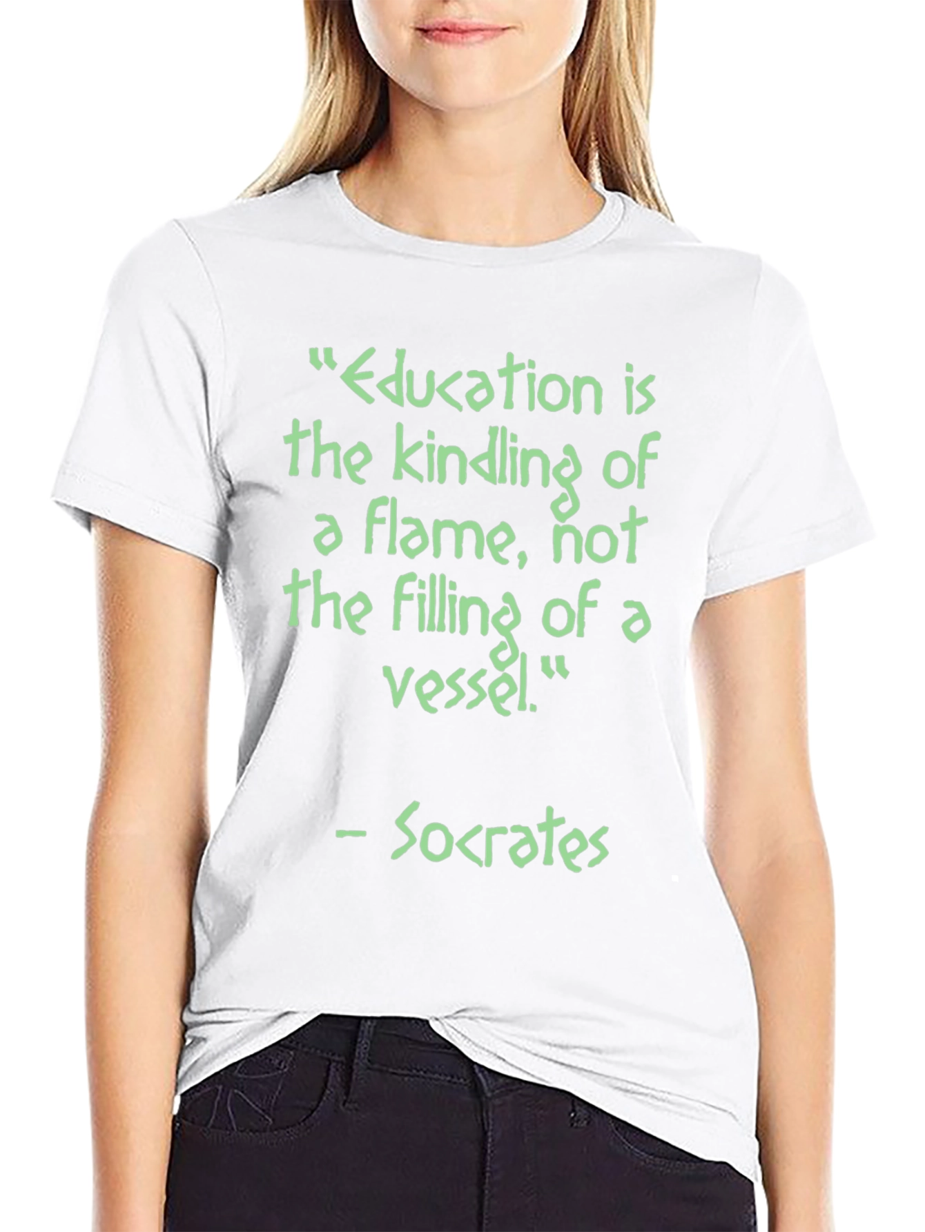 Education is Kindling T-Shirt - Socrates Quote