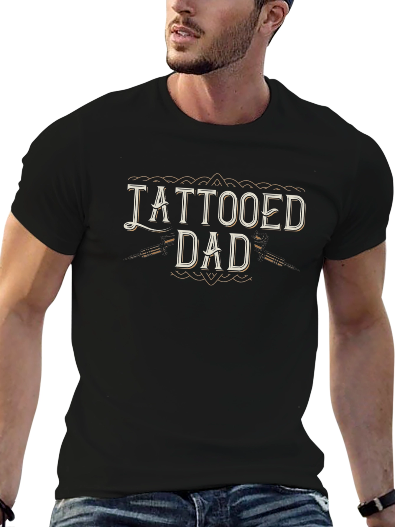 Tattooed Dad Graphic Tee - Cool Fathers Day Shirt