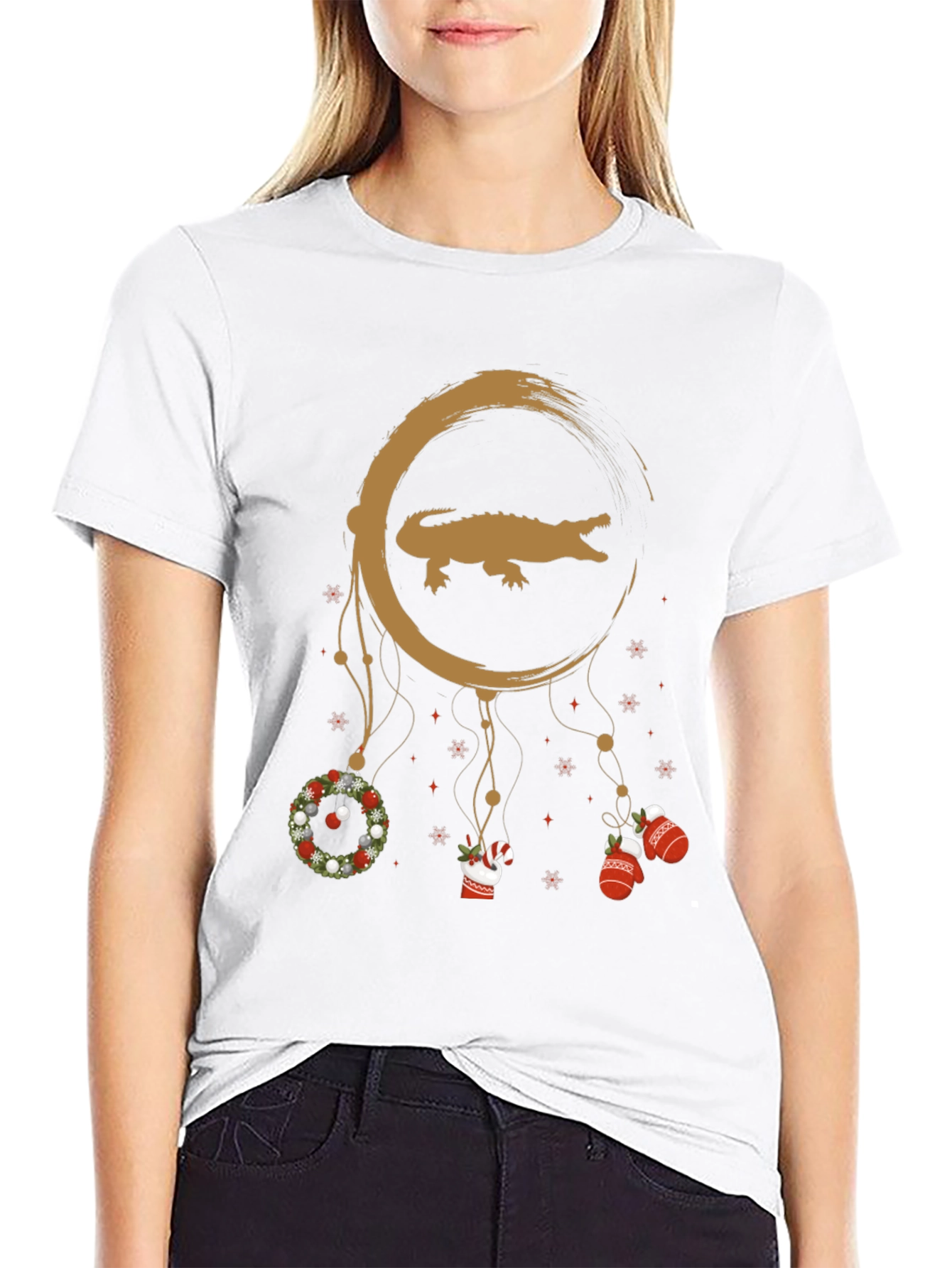 Alligator Christmas Dreamcatcher T-Shirt