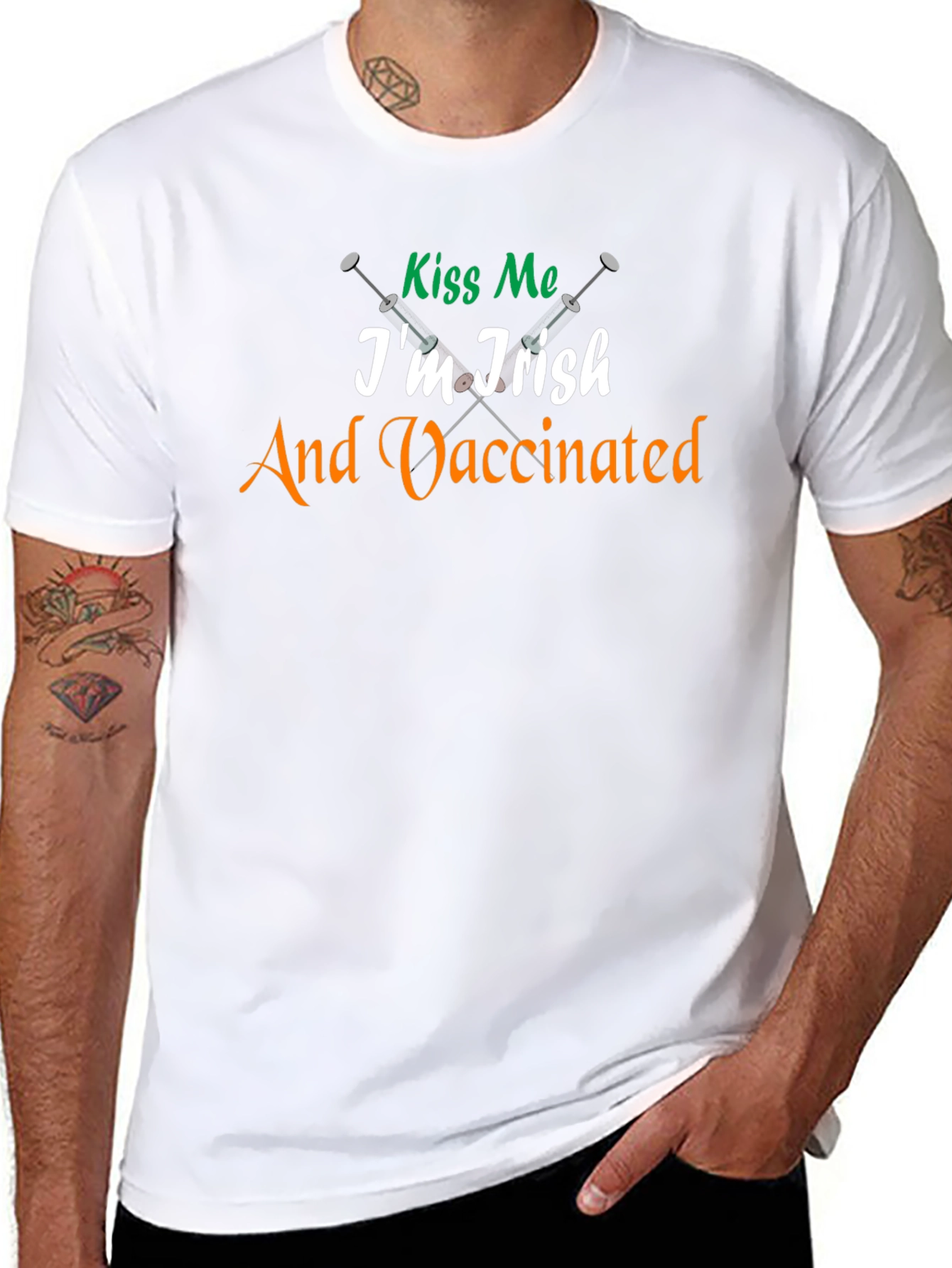 Kiss Me Im Irish & Vaccinated Tee