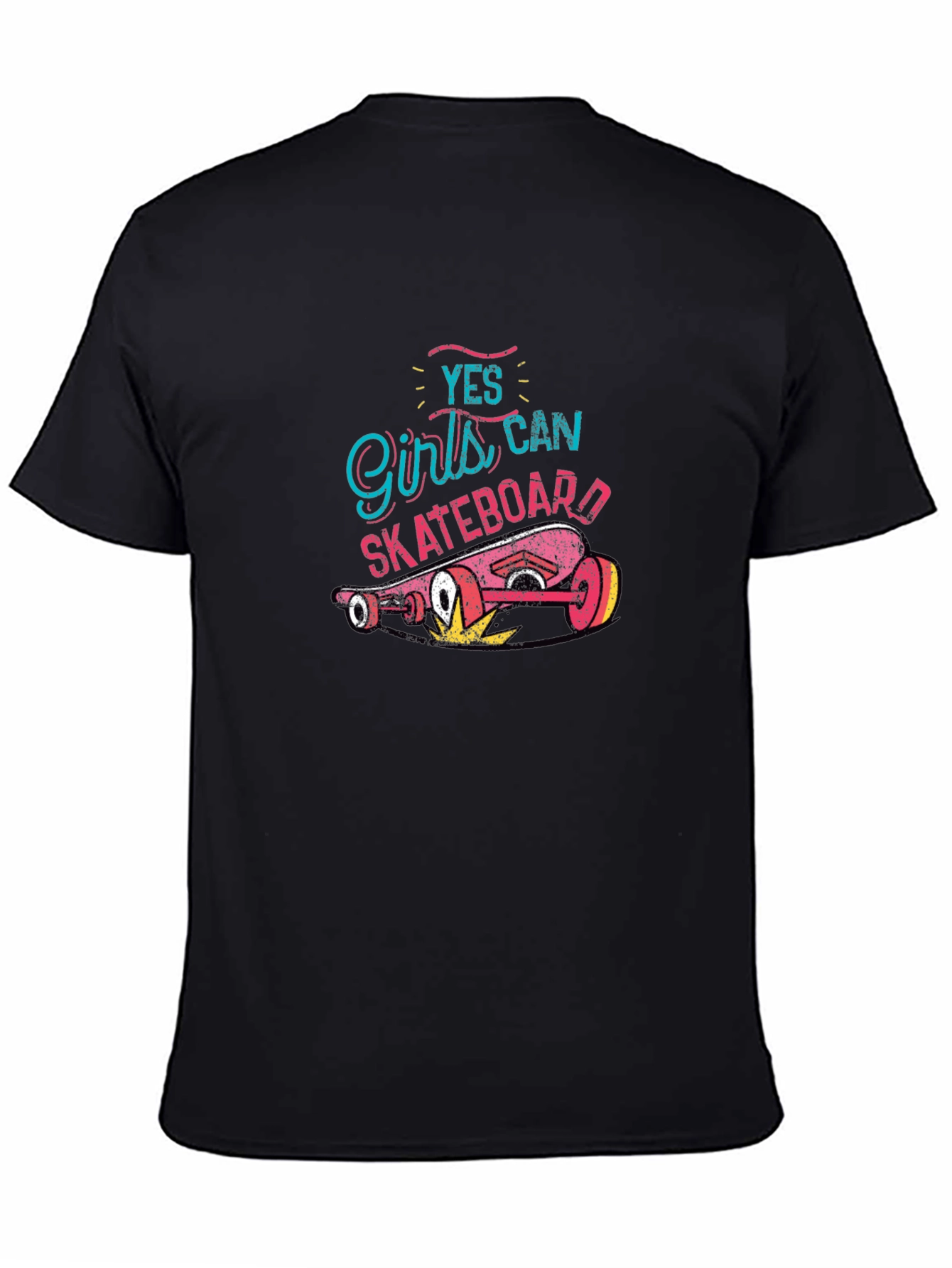 Yes Girls Can Skateboard T-Shirt - Cool Skater Tee