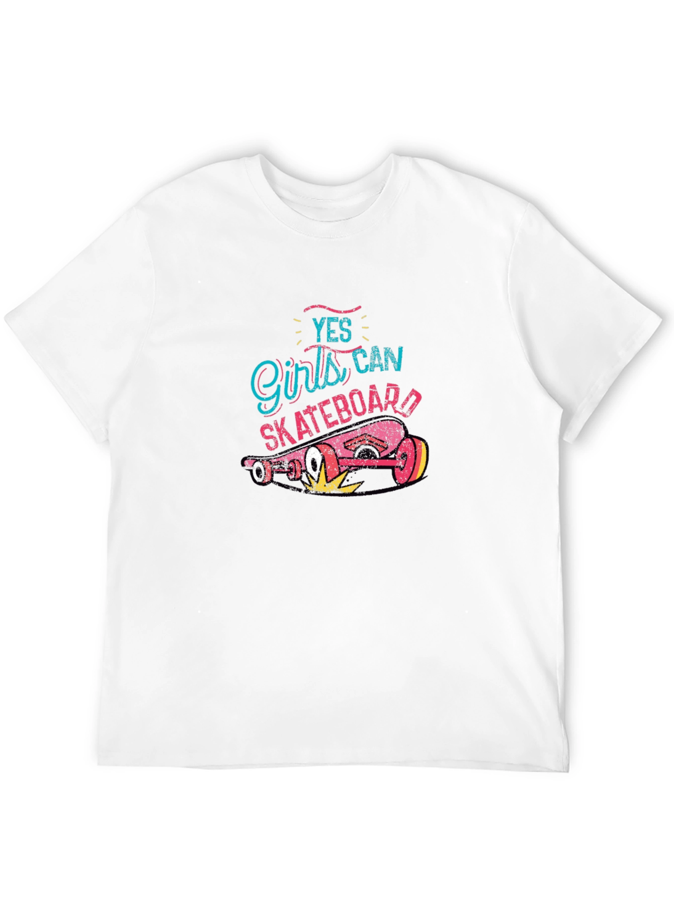 Yes Girls Can Skateboard T-Shirt - Cool Skater Tee