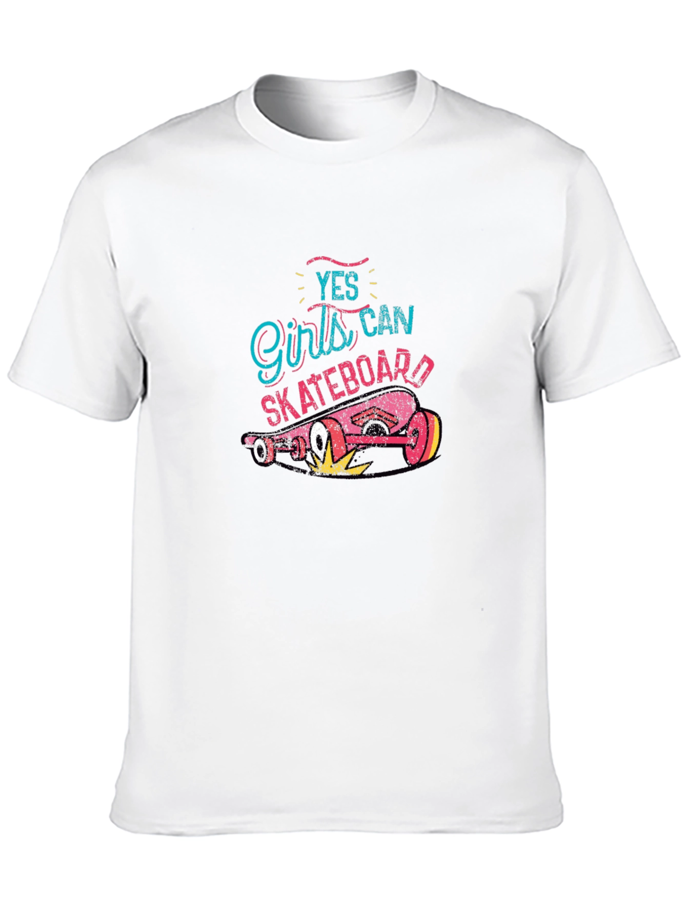 Yes Girls Can Skateboard T-Shirt - Cool Skater Tee
