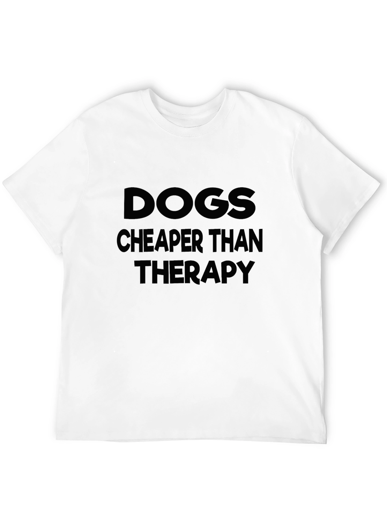 Dogs Cheaper Than Therapy Black Graphic Tee