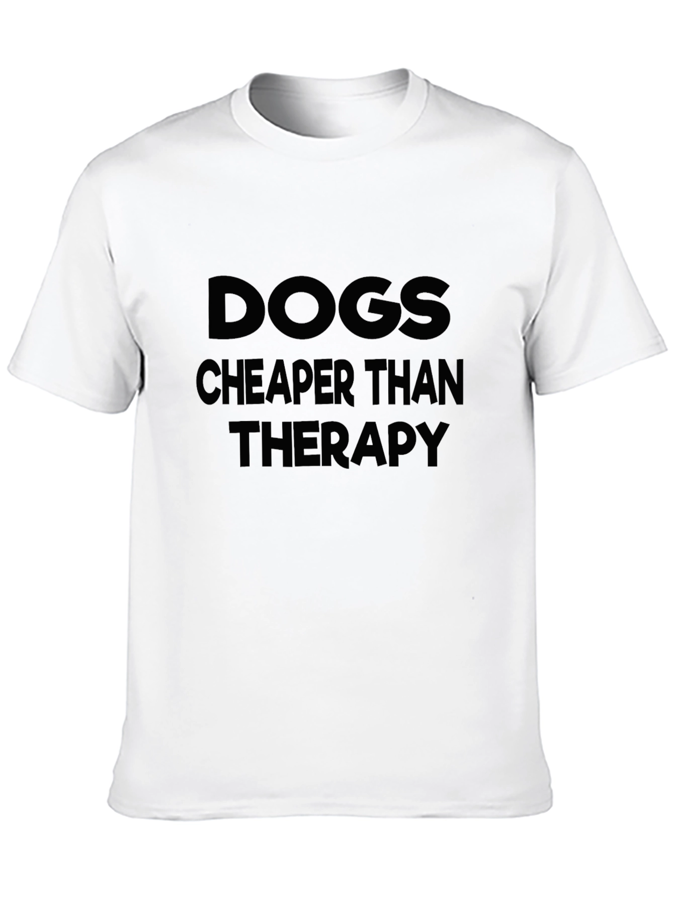 Dogs Cheaper Than Therapy Black Graphic Tee