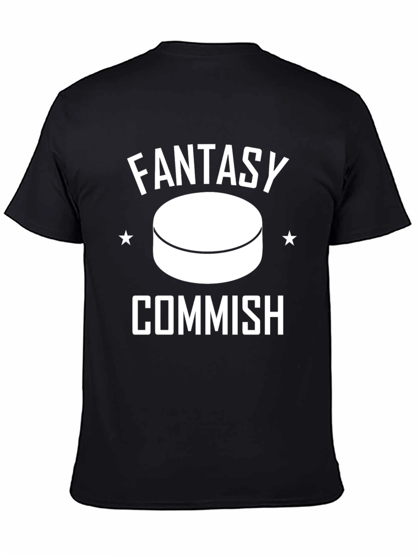 Fantasy Commish Hockey Puck Graphic T-Shirt