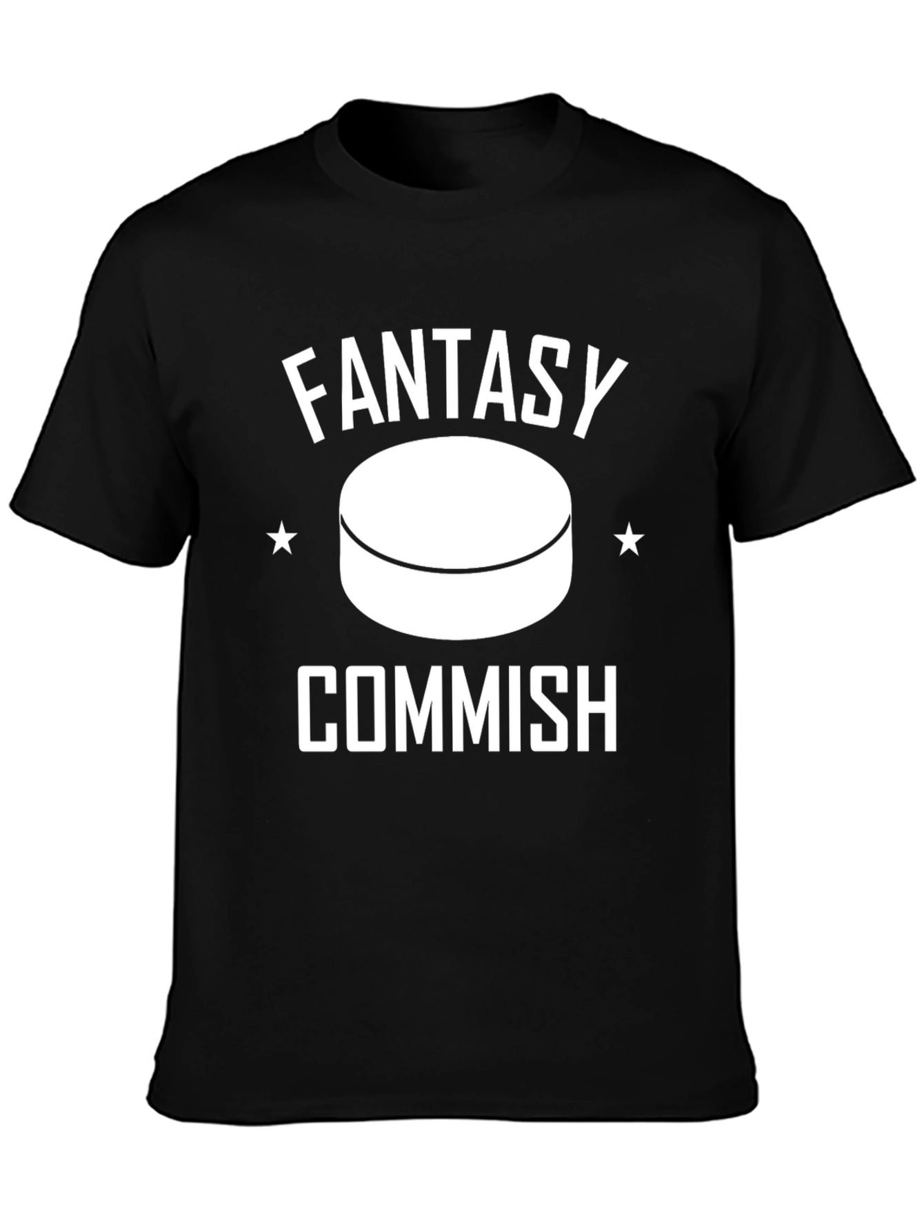 Fantasy Commish Hockey Puck Graphic T-Shirt