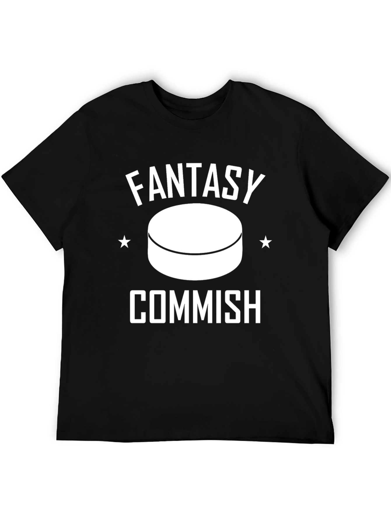 Fantasy Commish Hockey Puck Graphic T-Shirt
