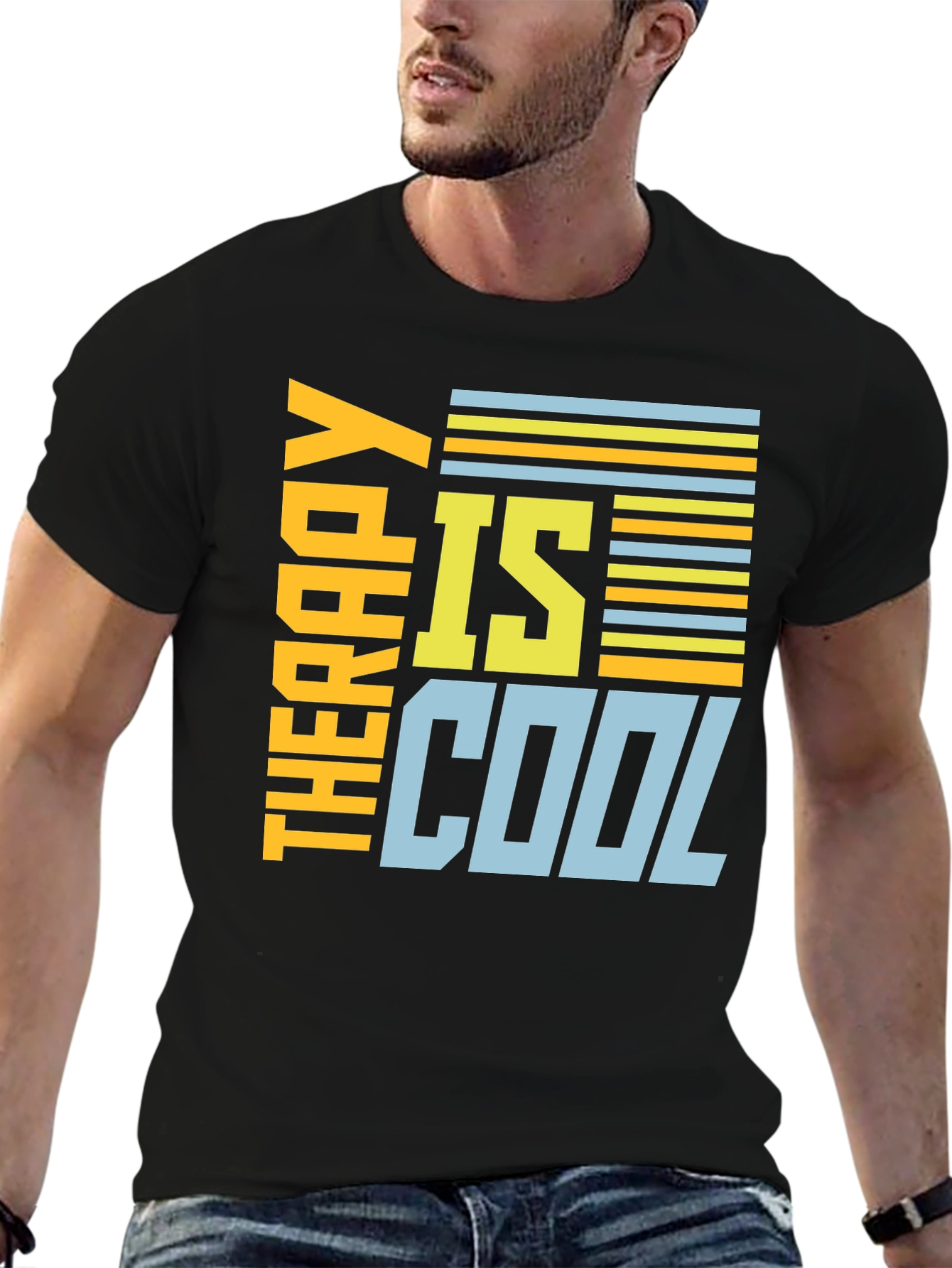 Therapy Is Cool Graphic Tee - Stylish Unisex T-Shirt