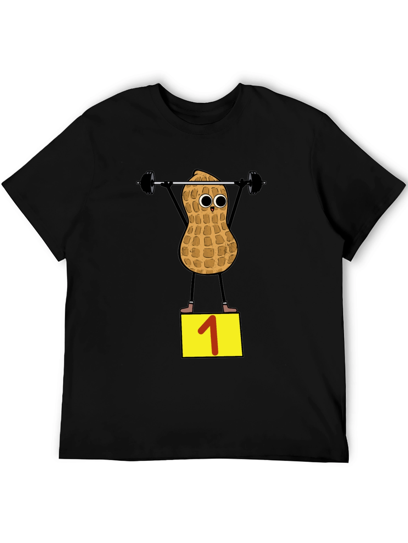 Peanut Weightlifter T-Shirt - Black
