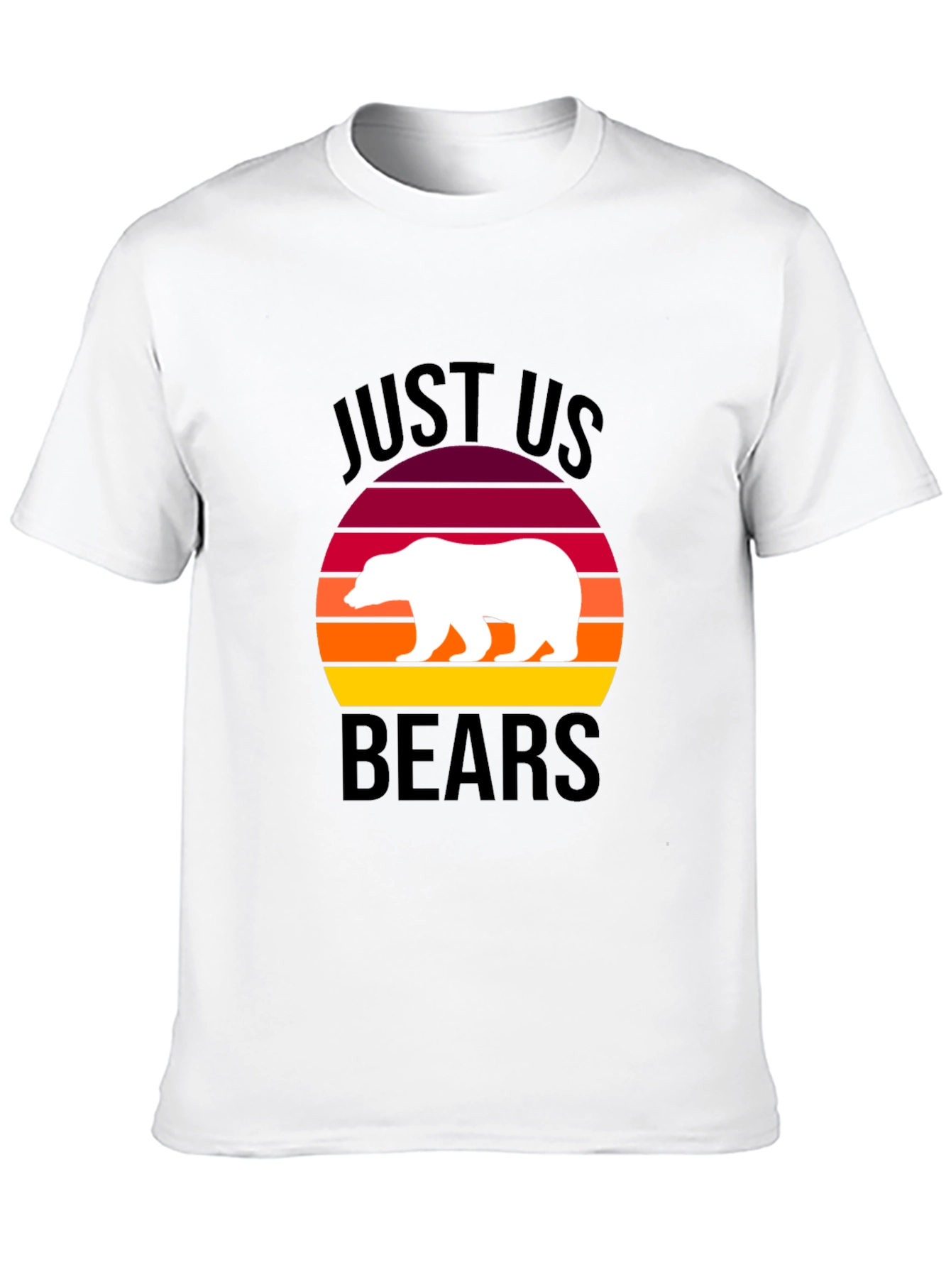 Just Us Bears Graphic Tee - Sunset Bear Shirt