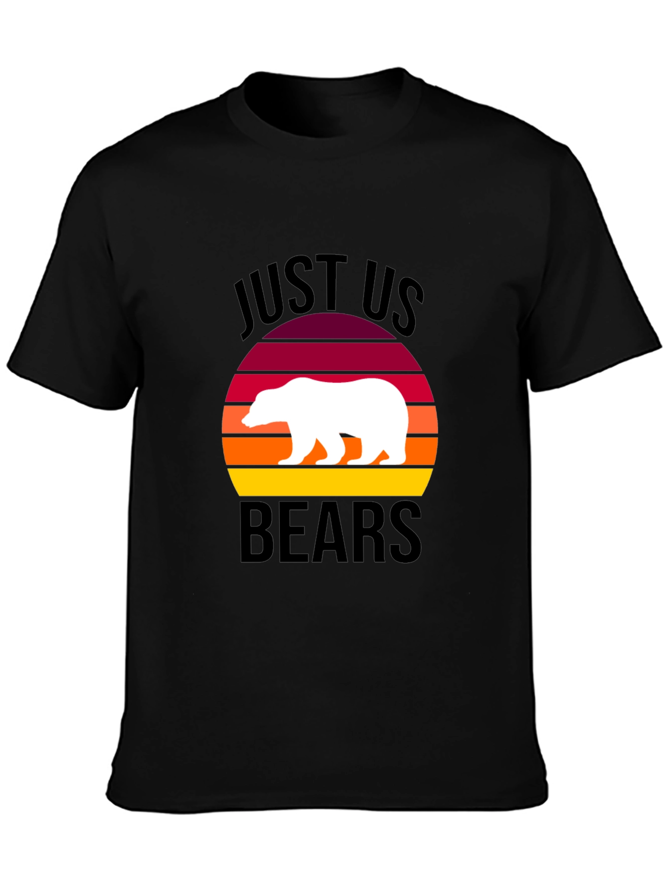 Just Us Bears Graphic Tee - Sunset Bear Shirt