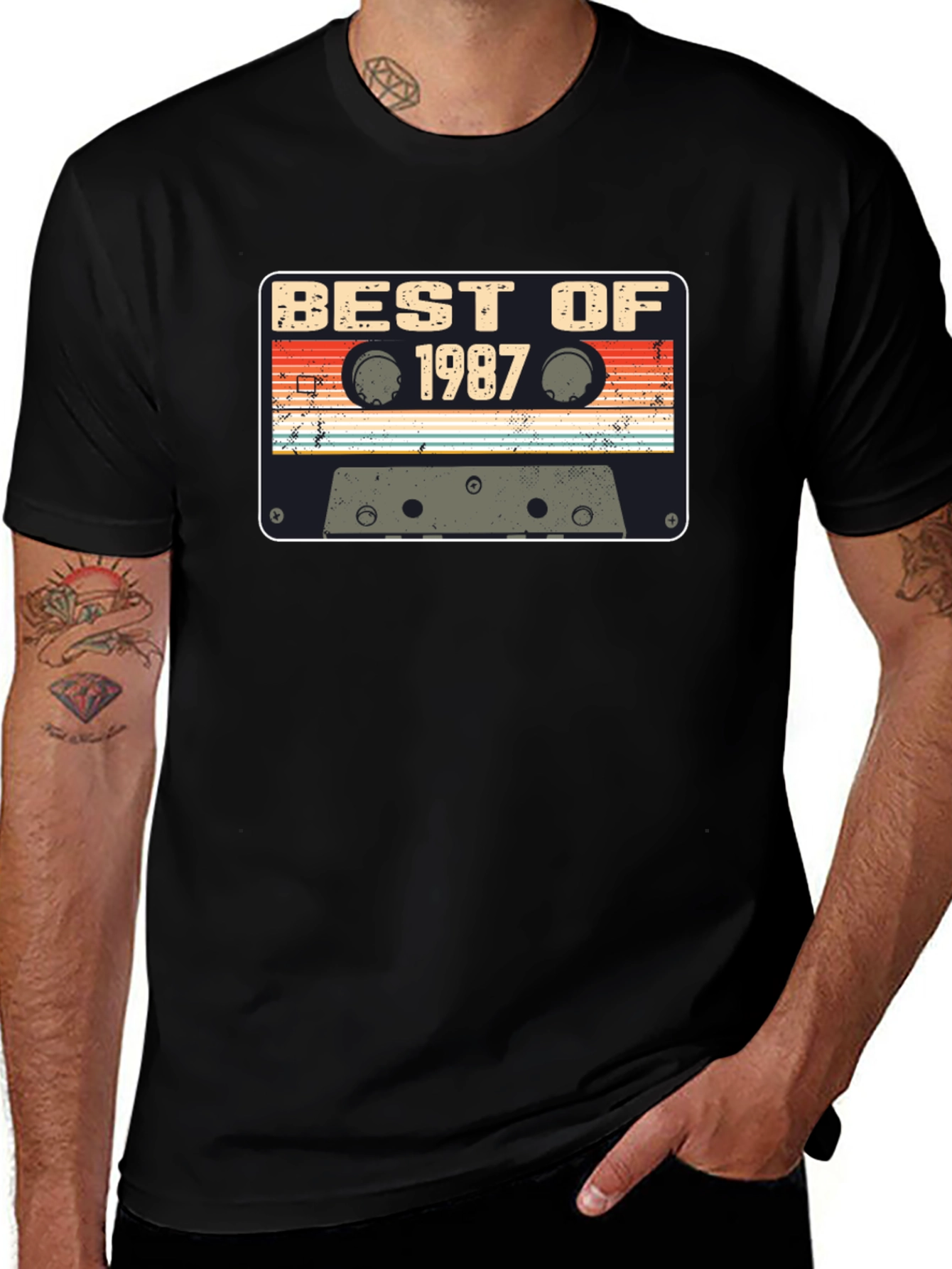Best of 1987 Retro Cassette Tape Graphic T-Shirt