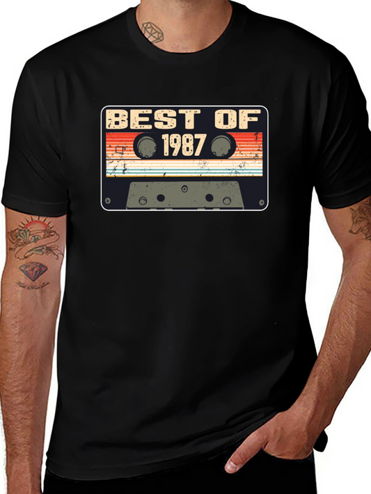 Best of 1987 Retro Cassette Tape Graphic T-Shirt
