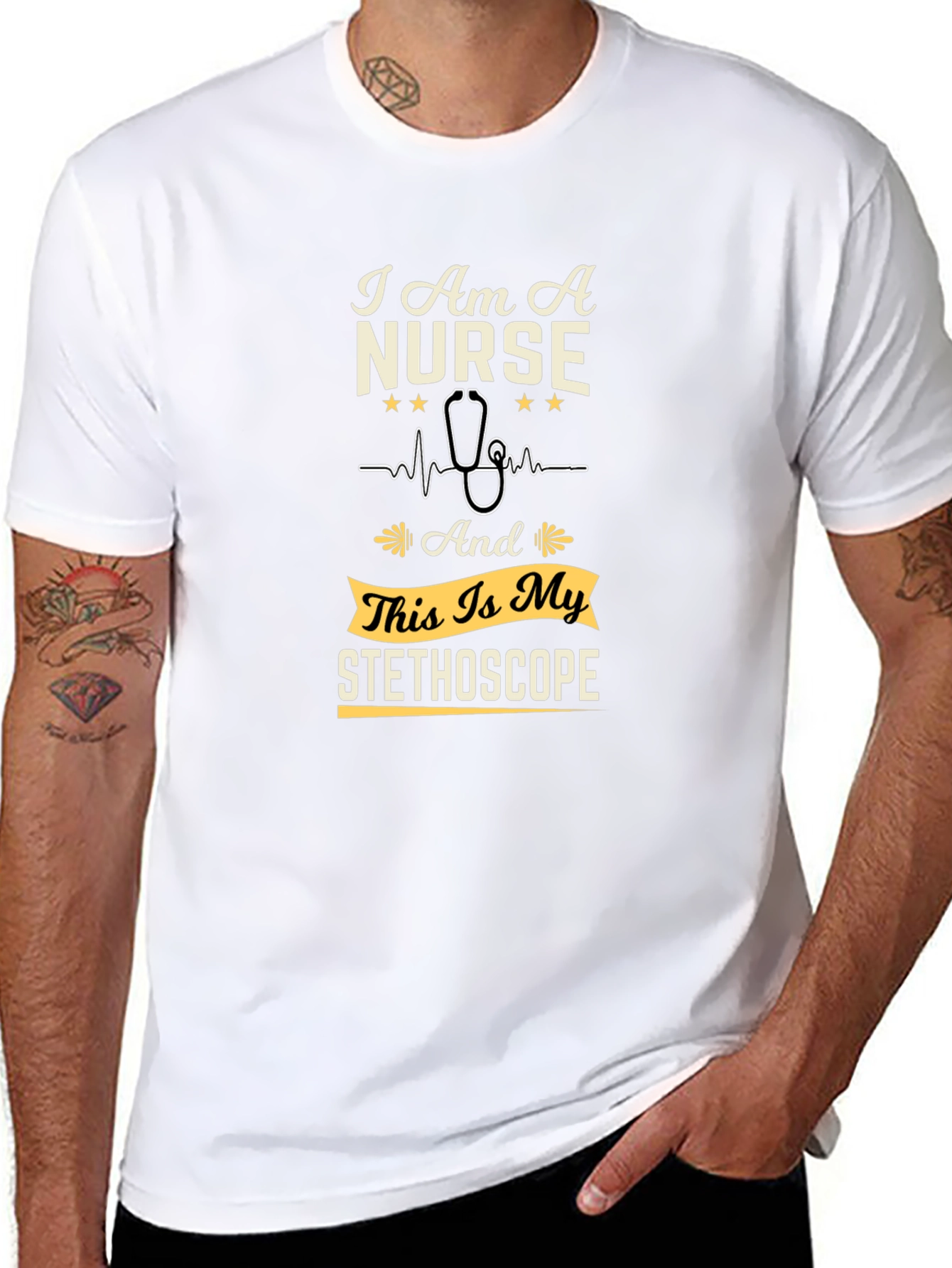 I Am A Nurse T-Shirt - Stethoscope Graphic