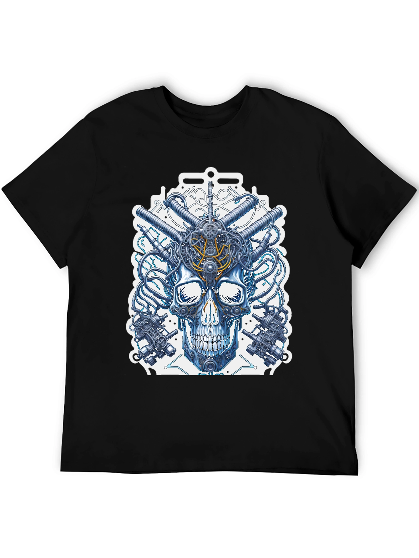 Steampunk Skull T-Shirt - Mechanical Design