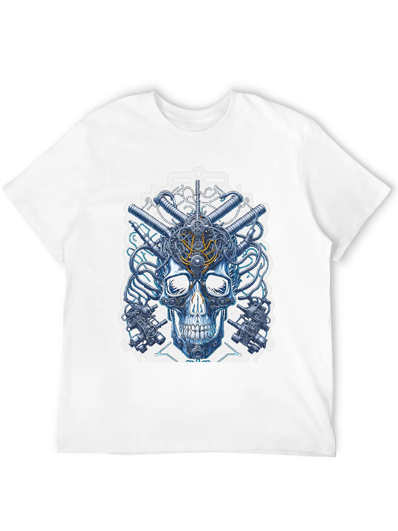 Steampunk Skull T-Shirt - Mechanical Design