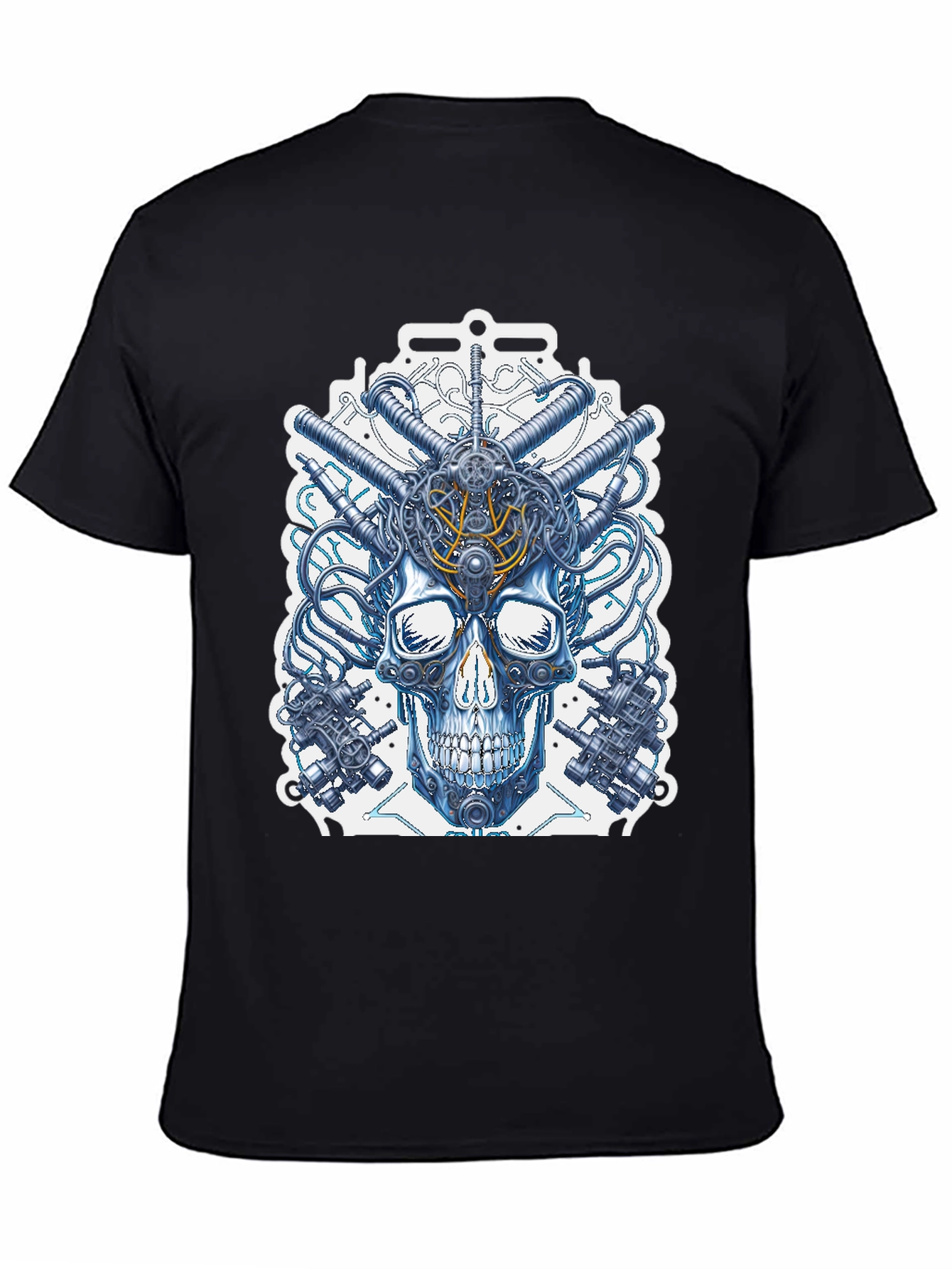 Steampunk Skull T-Shirt - Mechanical Design