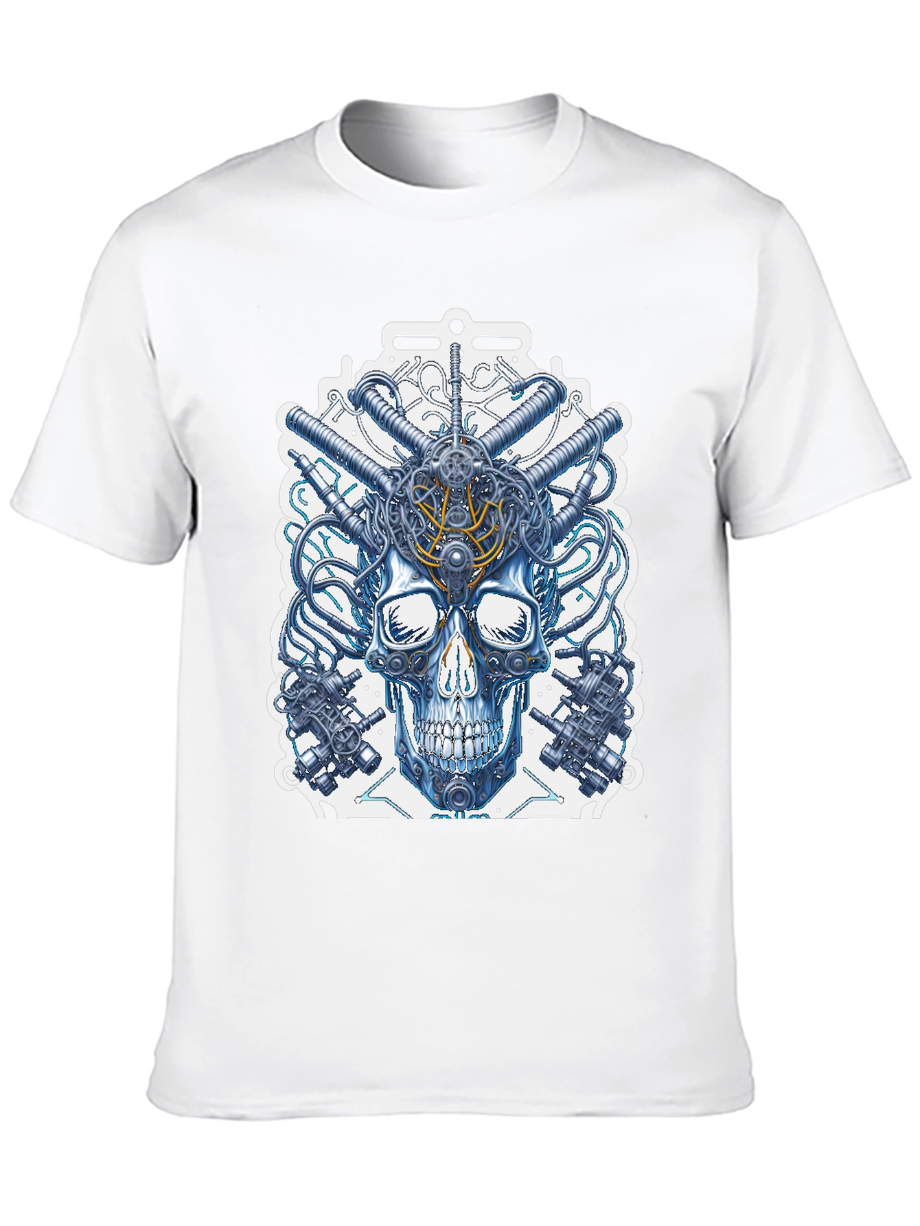 Steampunk Skull T-Shirt - Mechanical Design