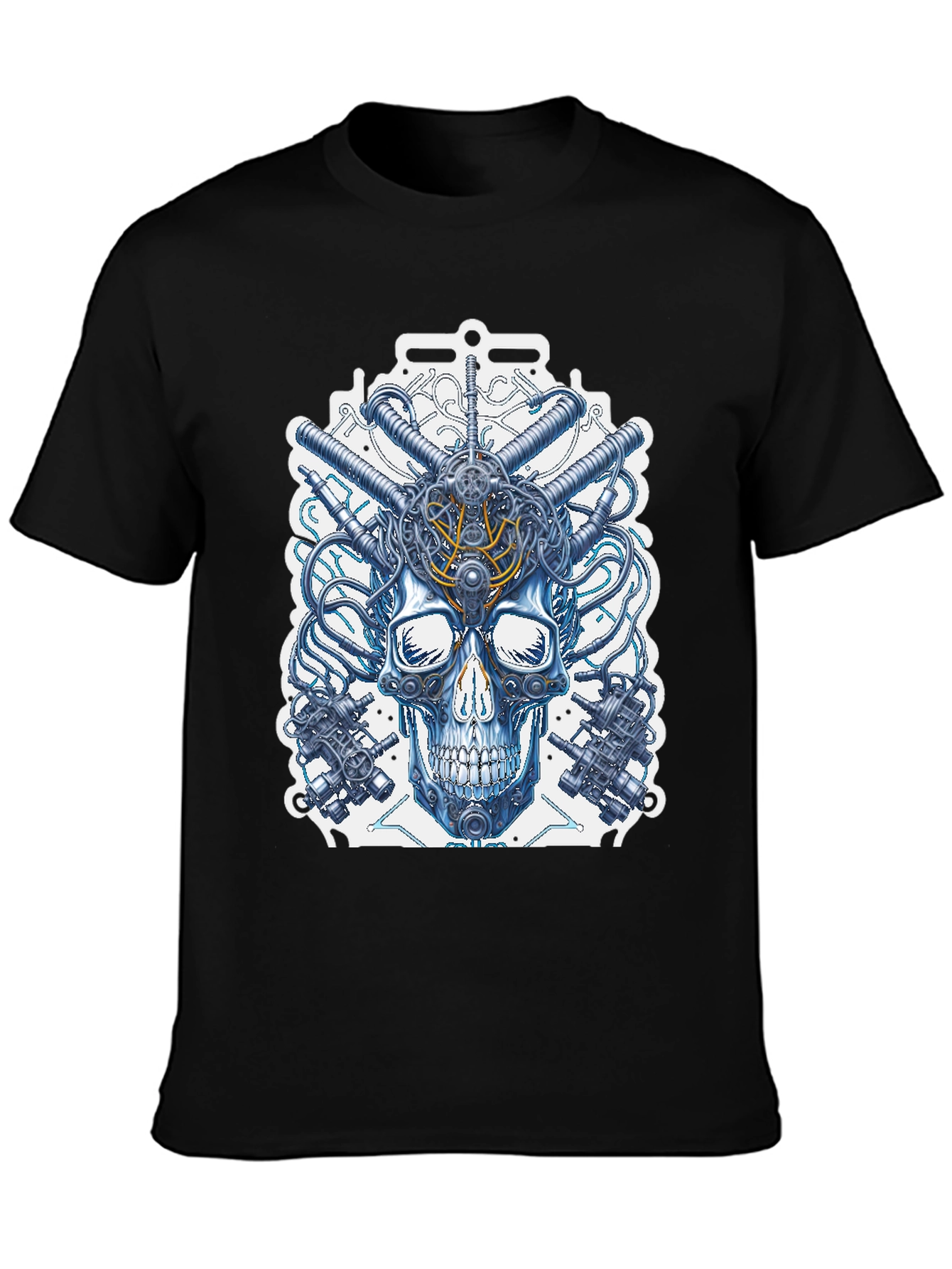 Steampunk Skull T-Shirt - Mechanical Design