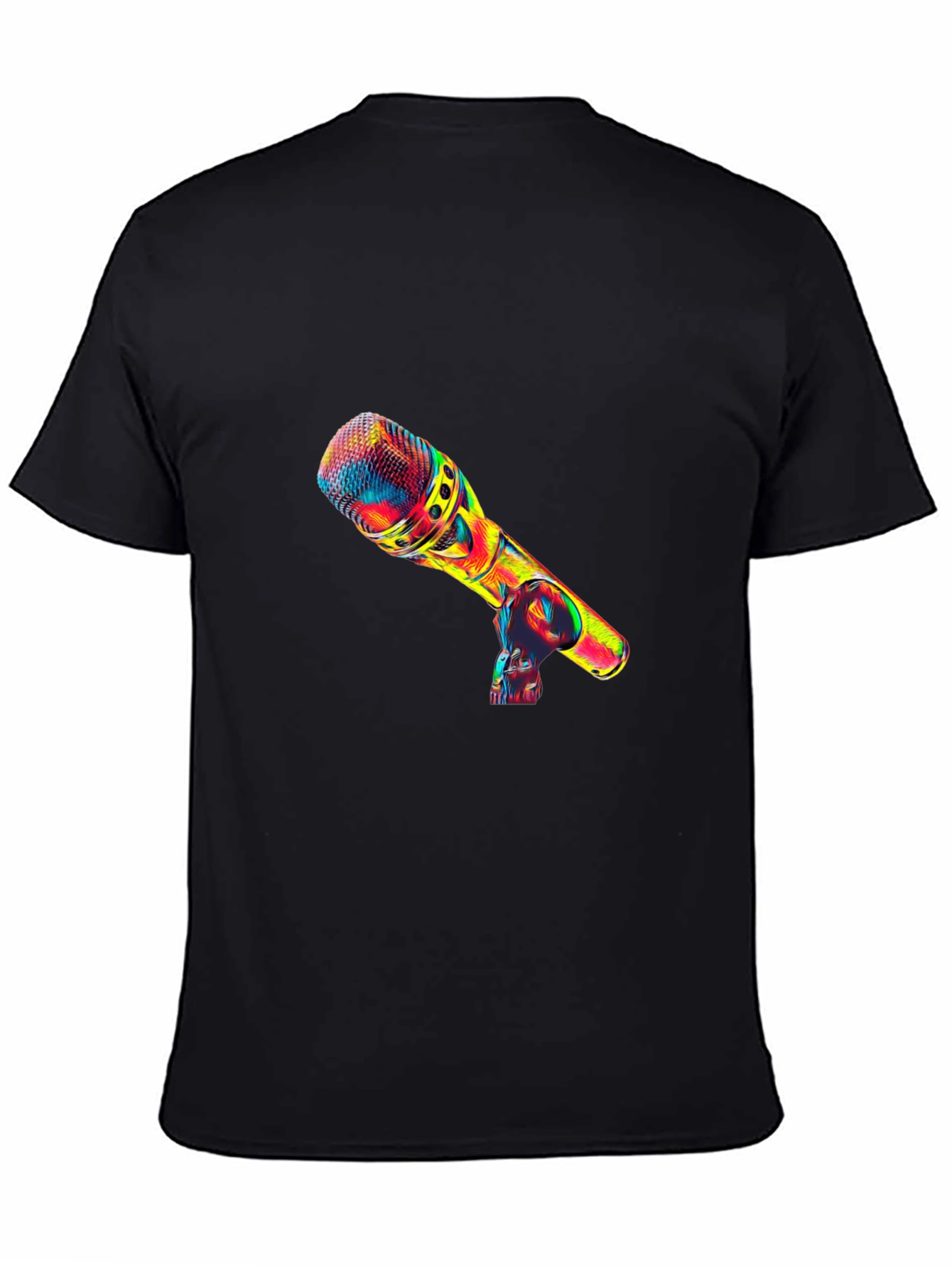 Psychedelic Microphone Graphic T-Shirt
