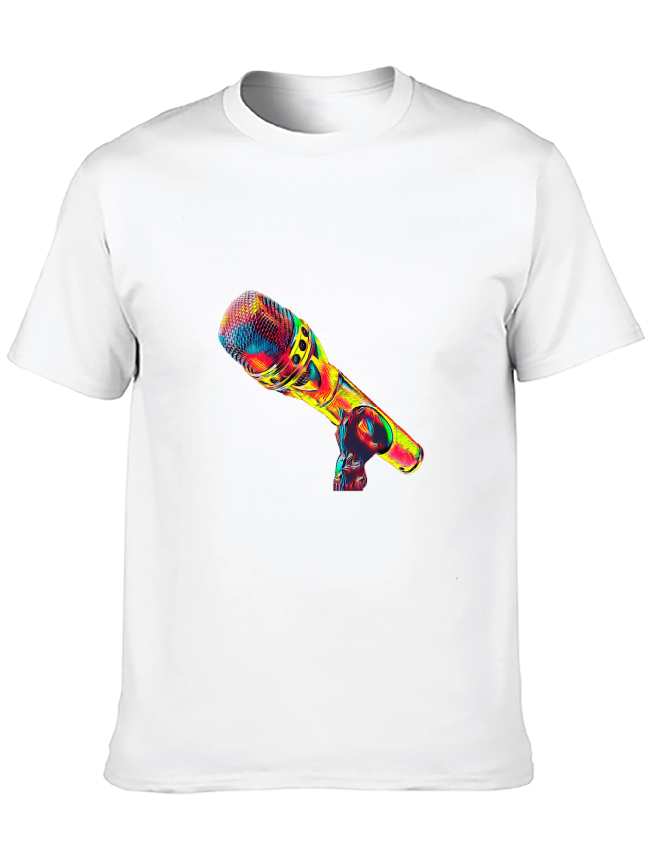 Psychedelic Microphone Graphic T-Shirt