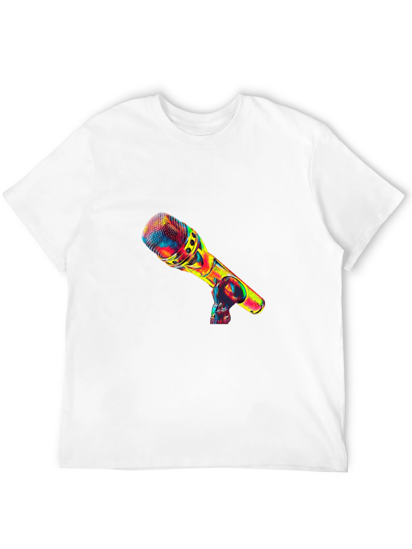 Psychedelic Microphone Graphic T-Shirt