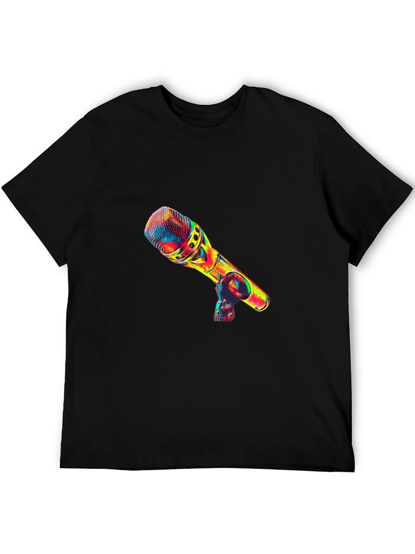 Psychedelic Microphone Graphic T-Shirt