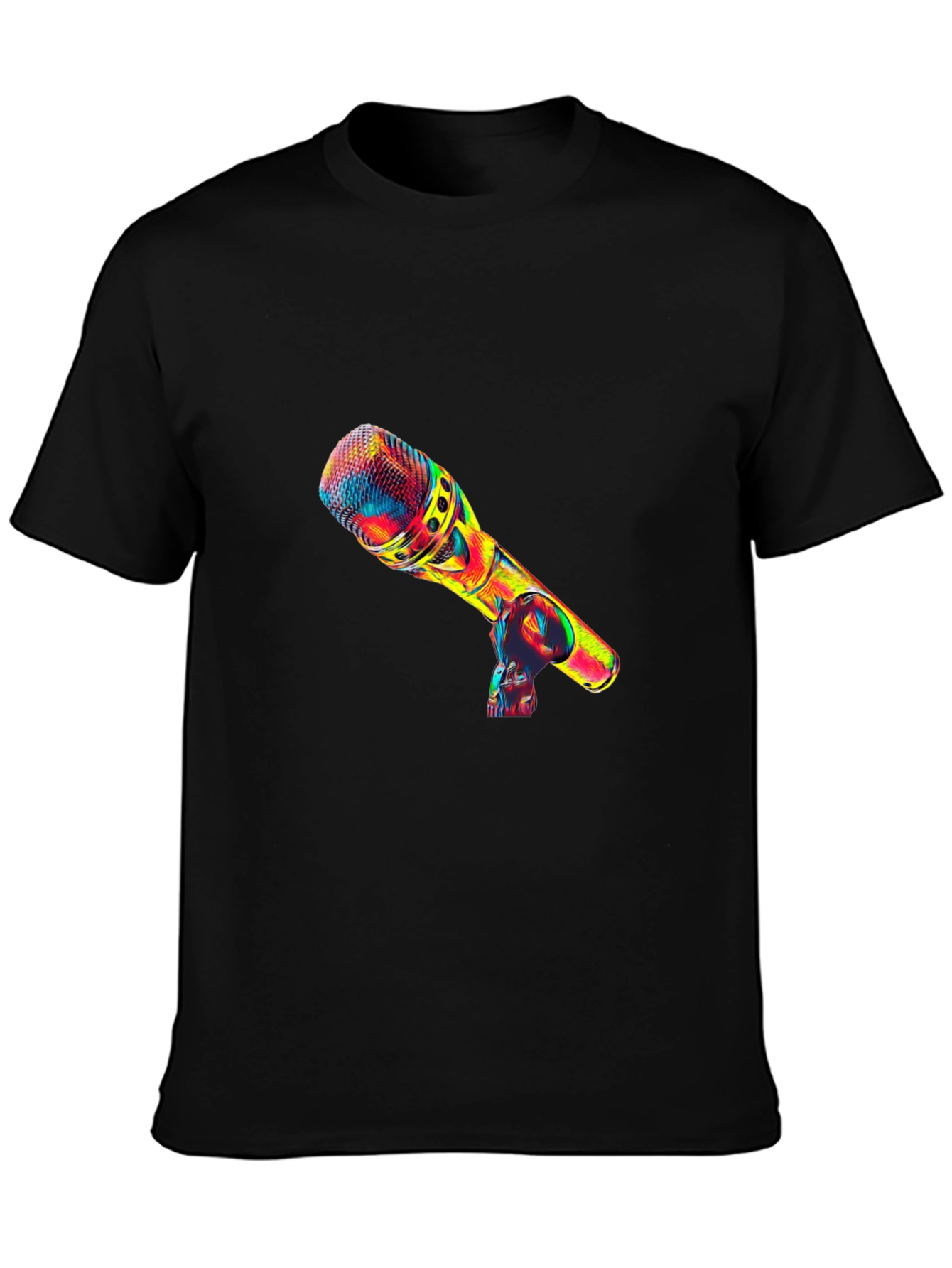 Psychedelic Microphone Graphic T-Shirt