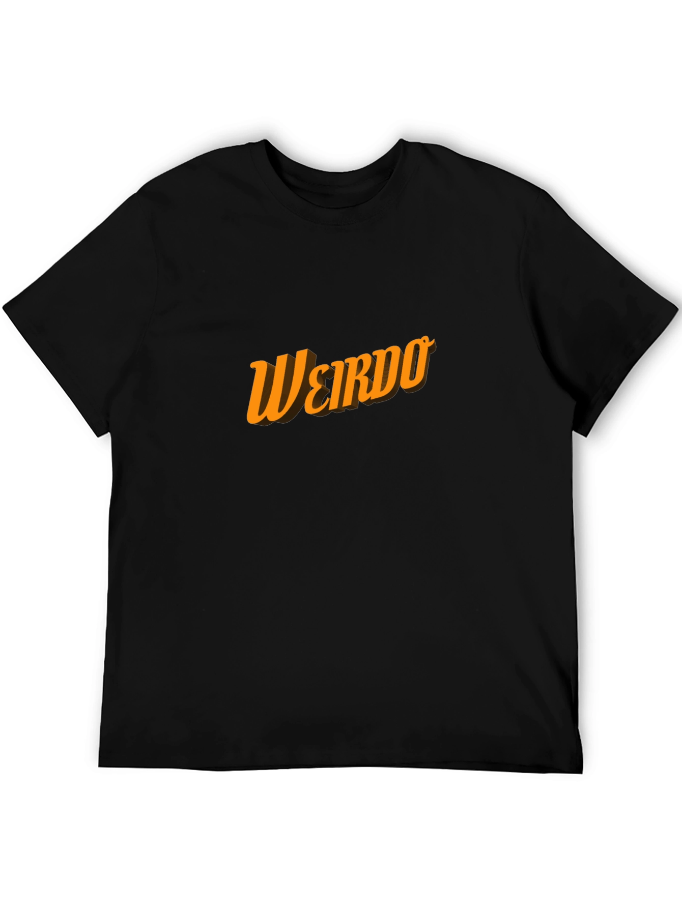 Weirdo Graphic Print Black Crew Neck T-Shirt