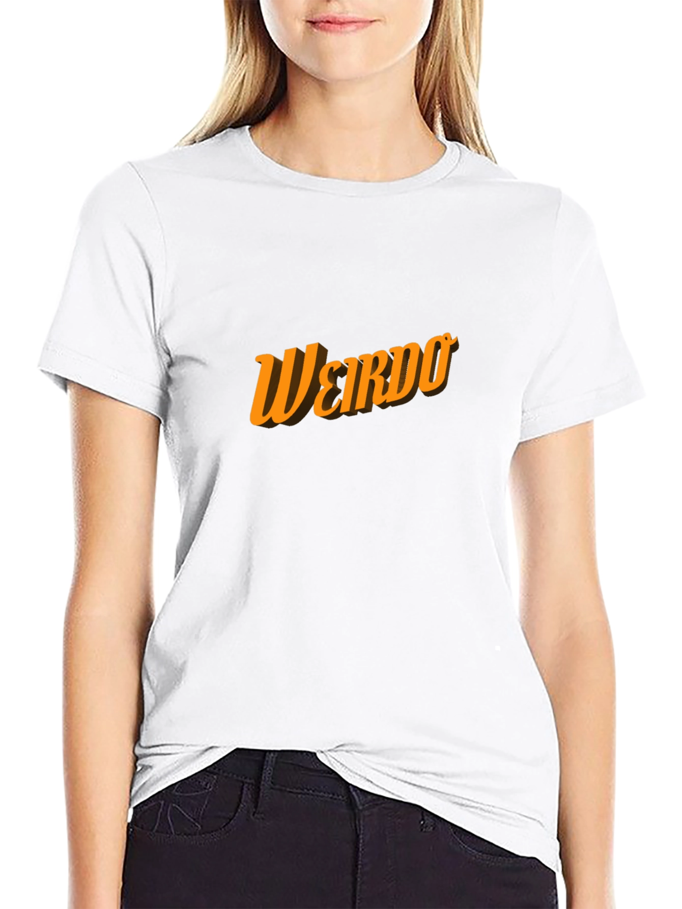 Weirdo Graphic Print Black Crew Neck T-Shirt