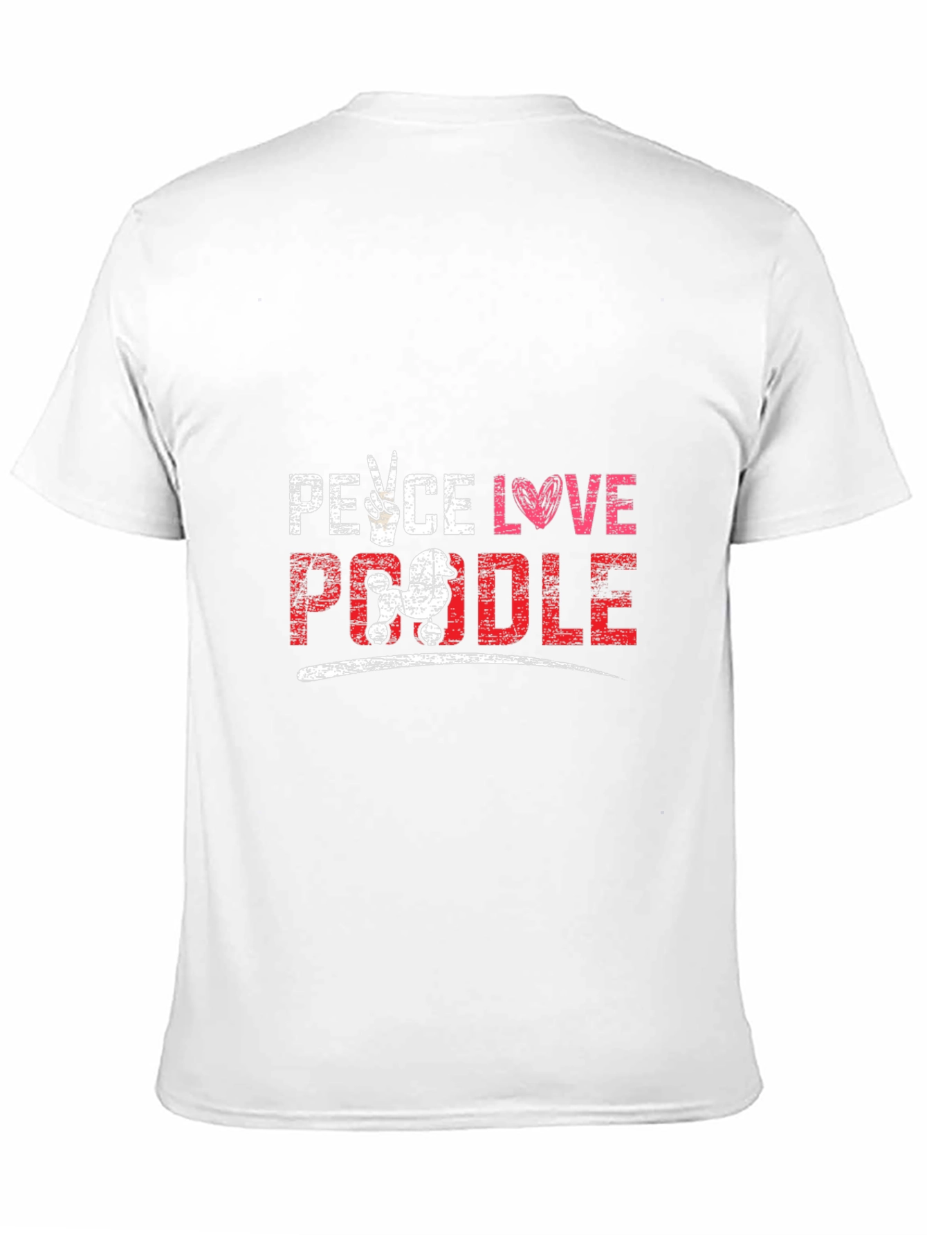 Peace Love Poodle T-Shirt Black
