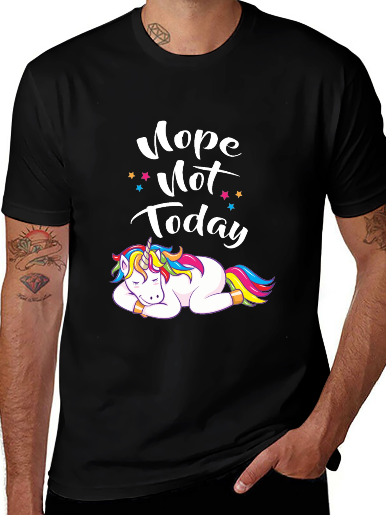 Nope Not Today Unicorn T-Shirt