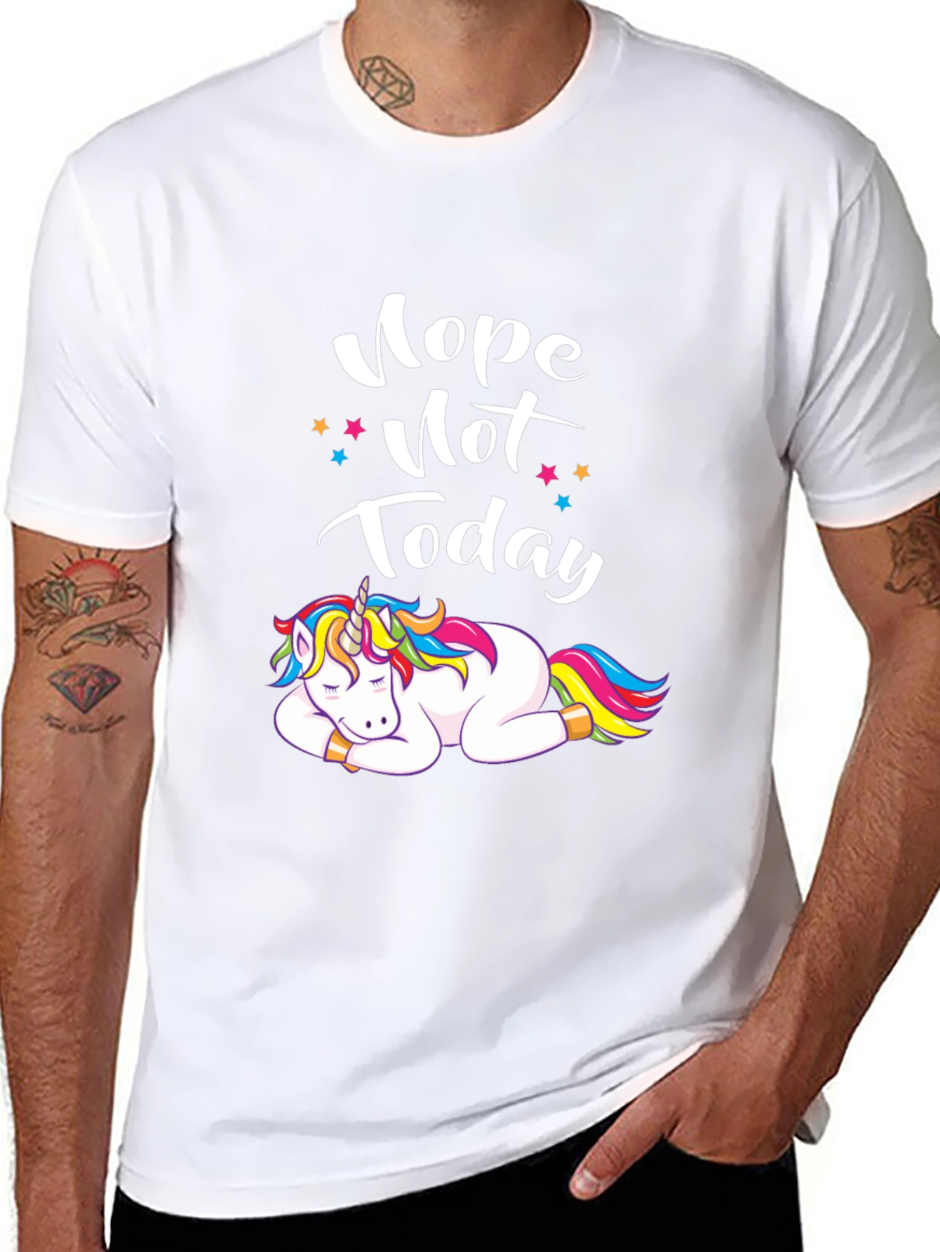 Nope Not Today Unicorn T-Shirt