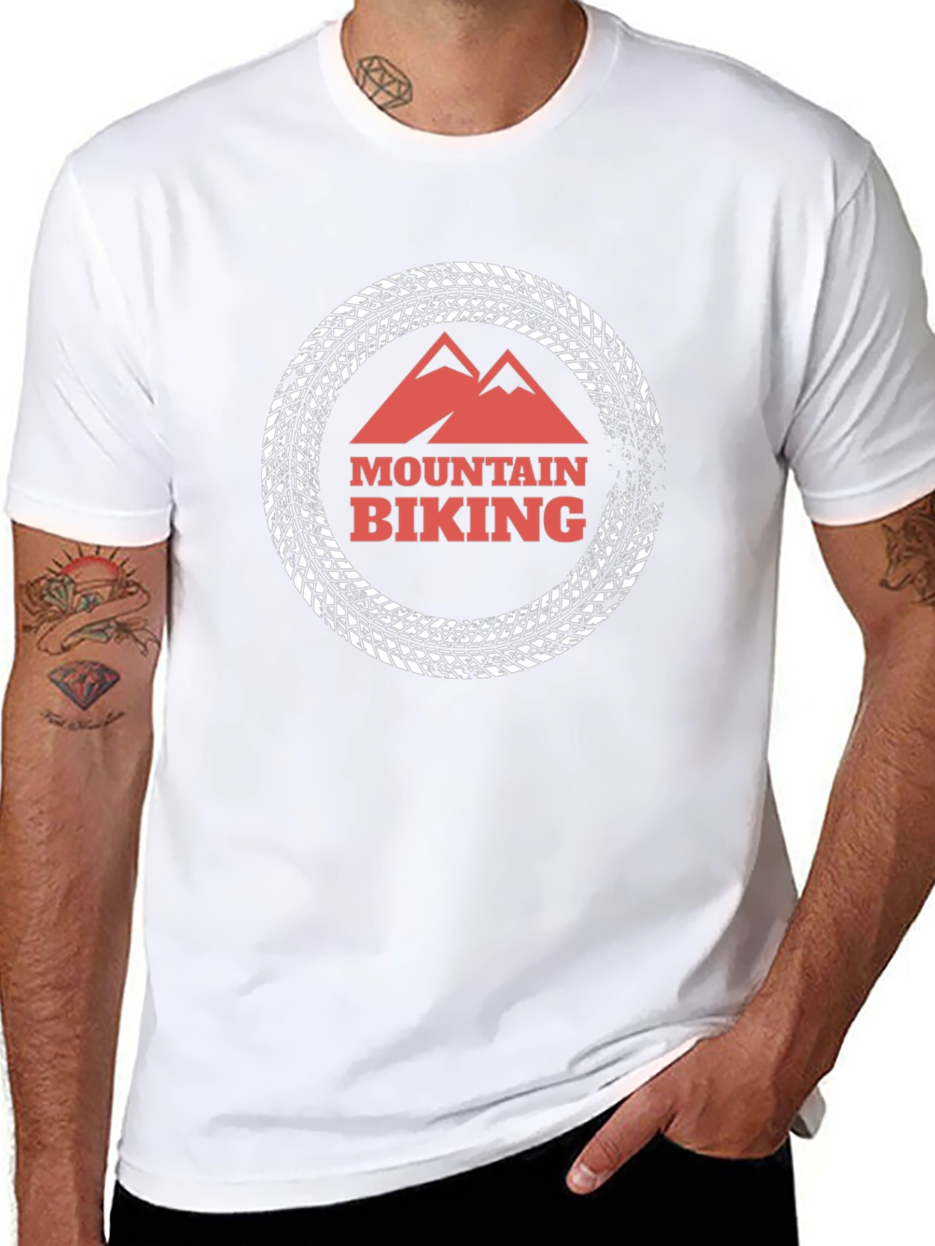 Mountain Biking Graphic Tee - Black