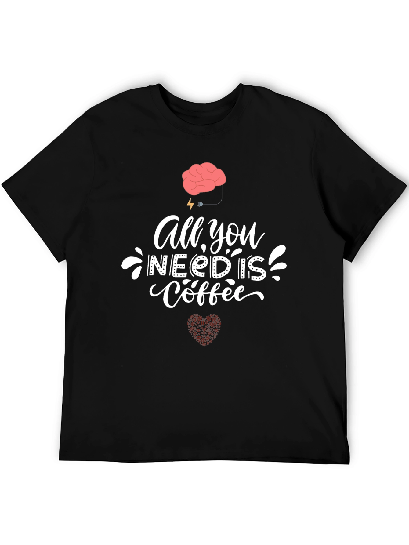 Coffee Lover T-Shirt - Brain Powered Design