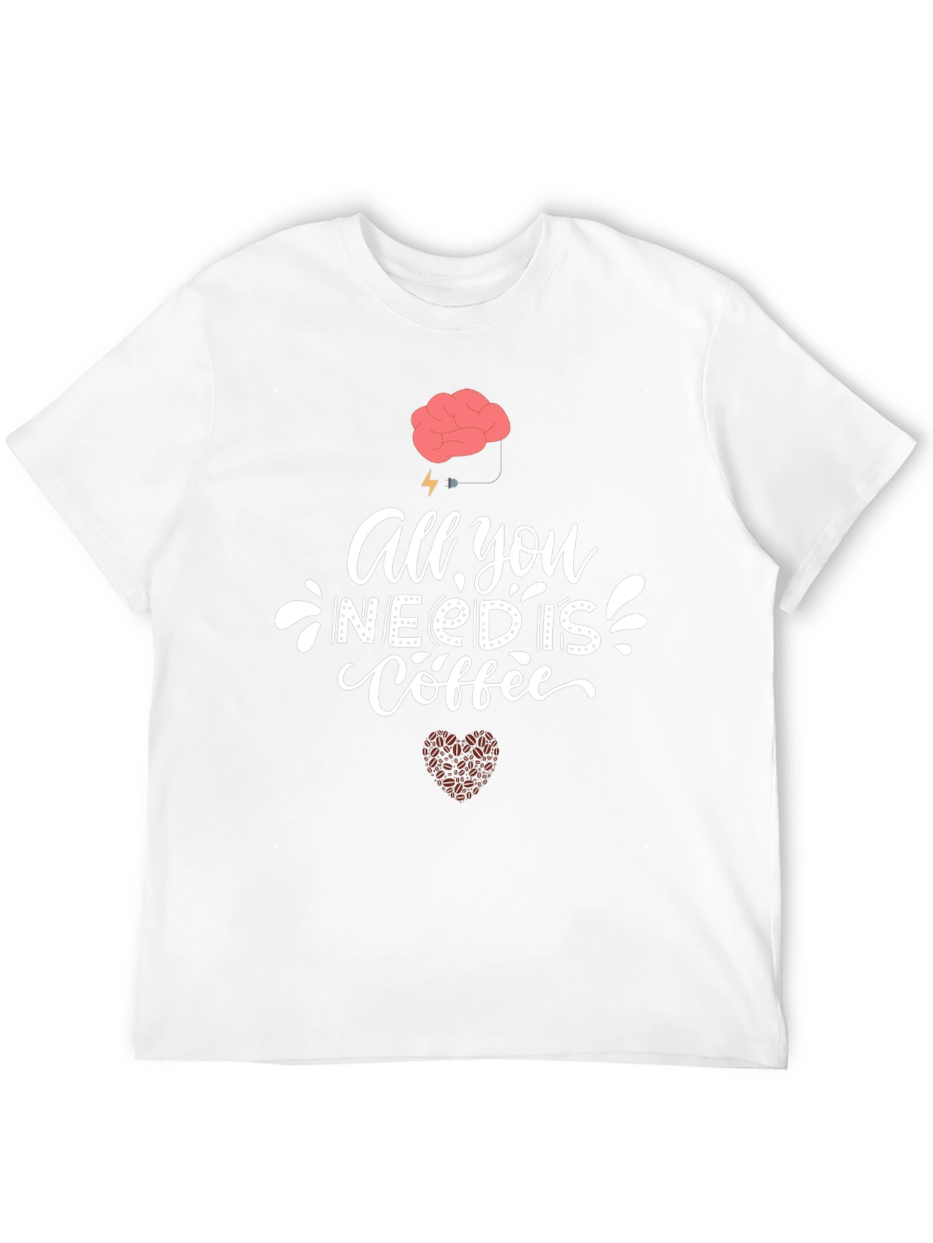 Coffee Lover T-Shirt - Brain Powered Design
