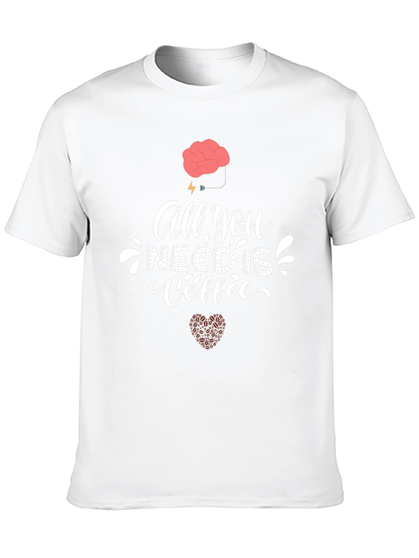 Coffee Lover T-Shirt - Brain Powered Design