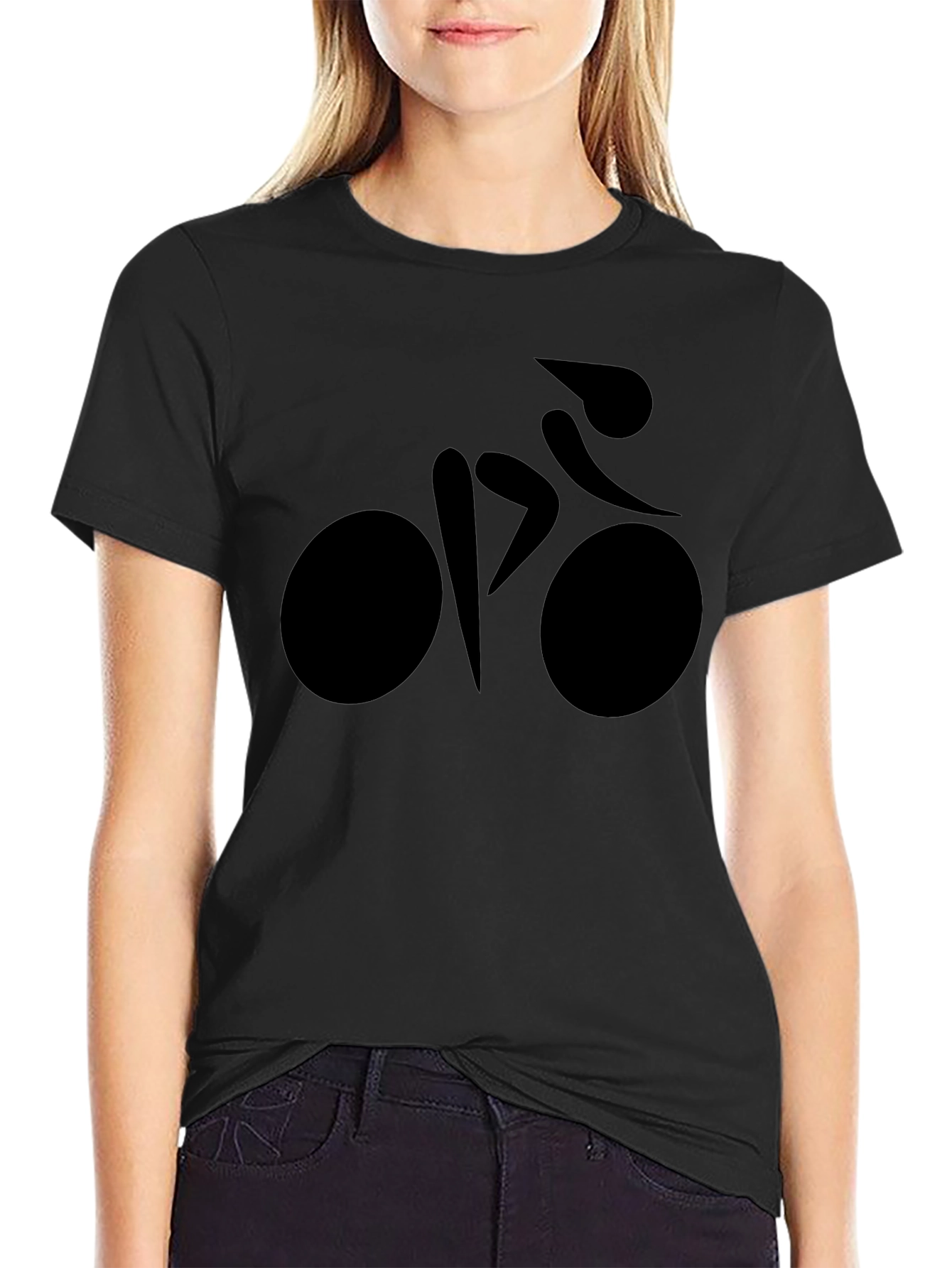 Black Biker Silhouette T-Shirt